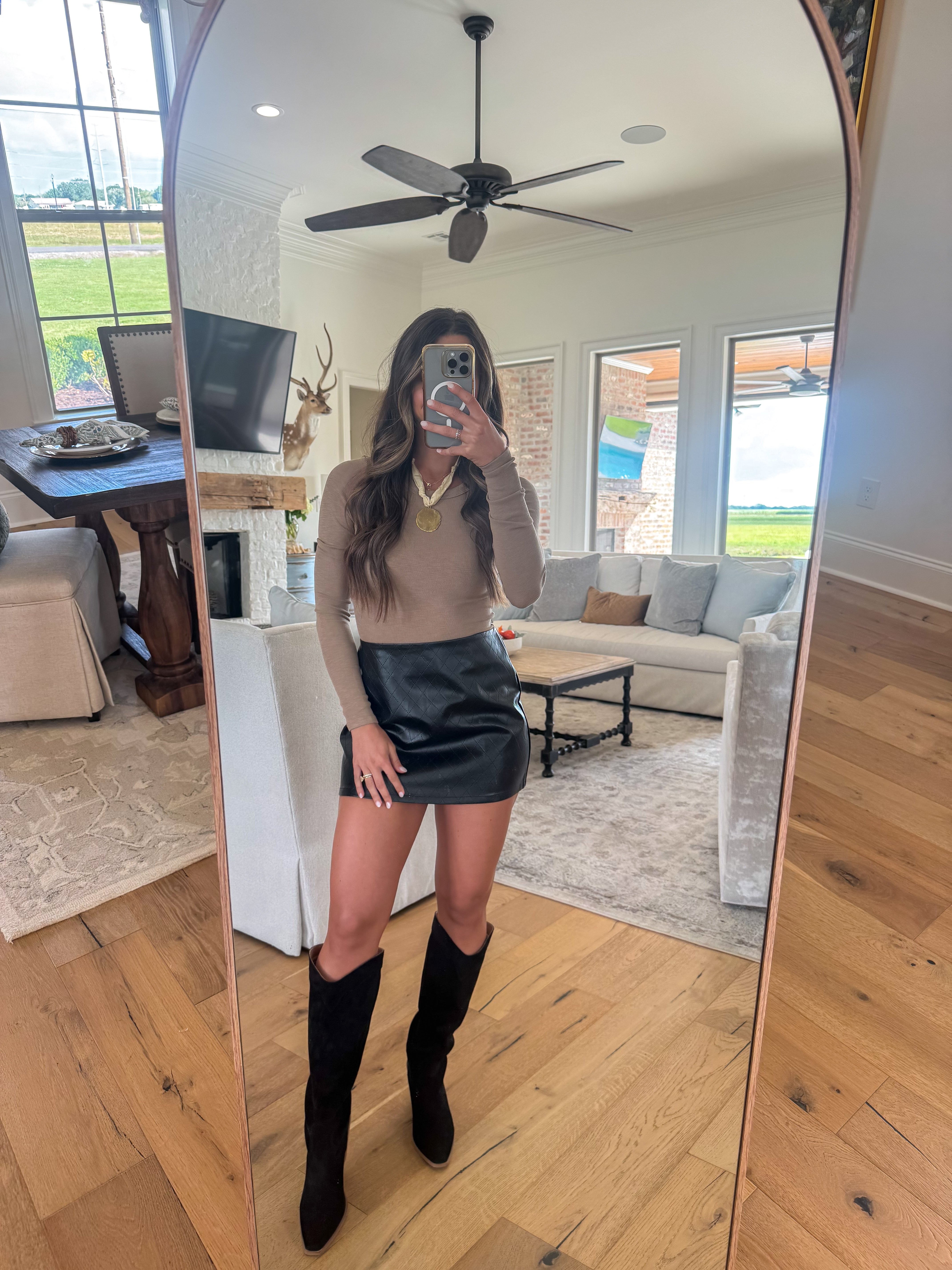 Kaia Quilted Mini Skirt