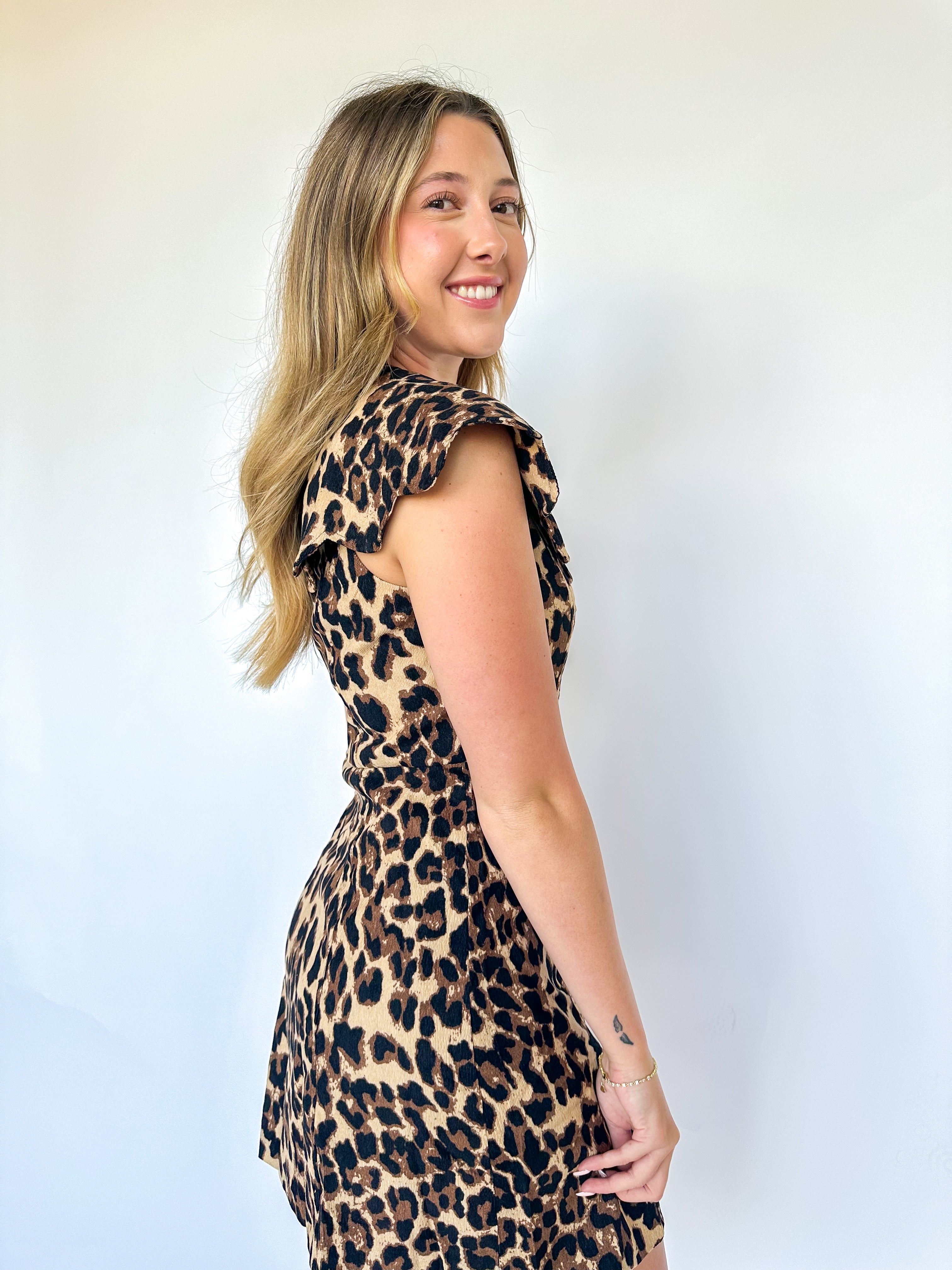 Leopard Scallop Dress