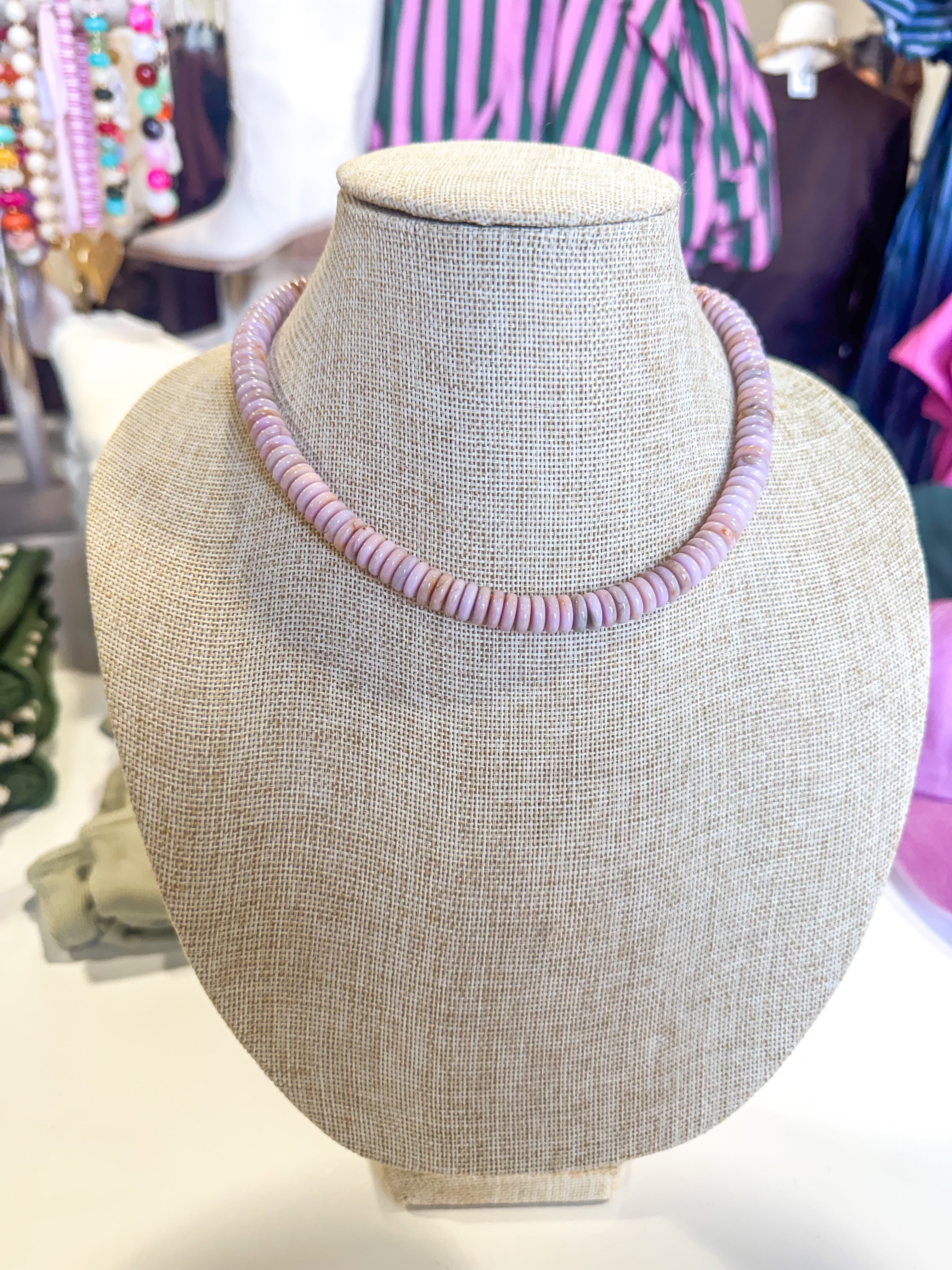 Pink Small Beaded Necklace