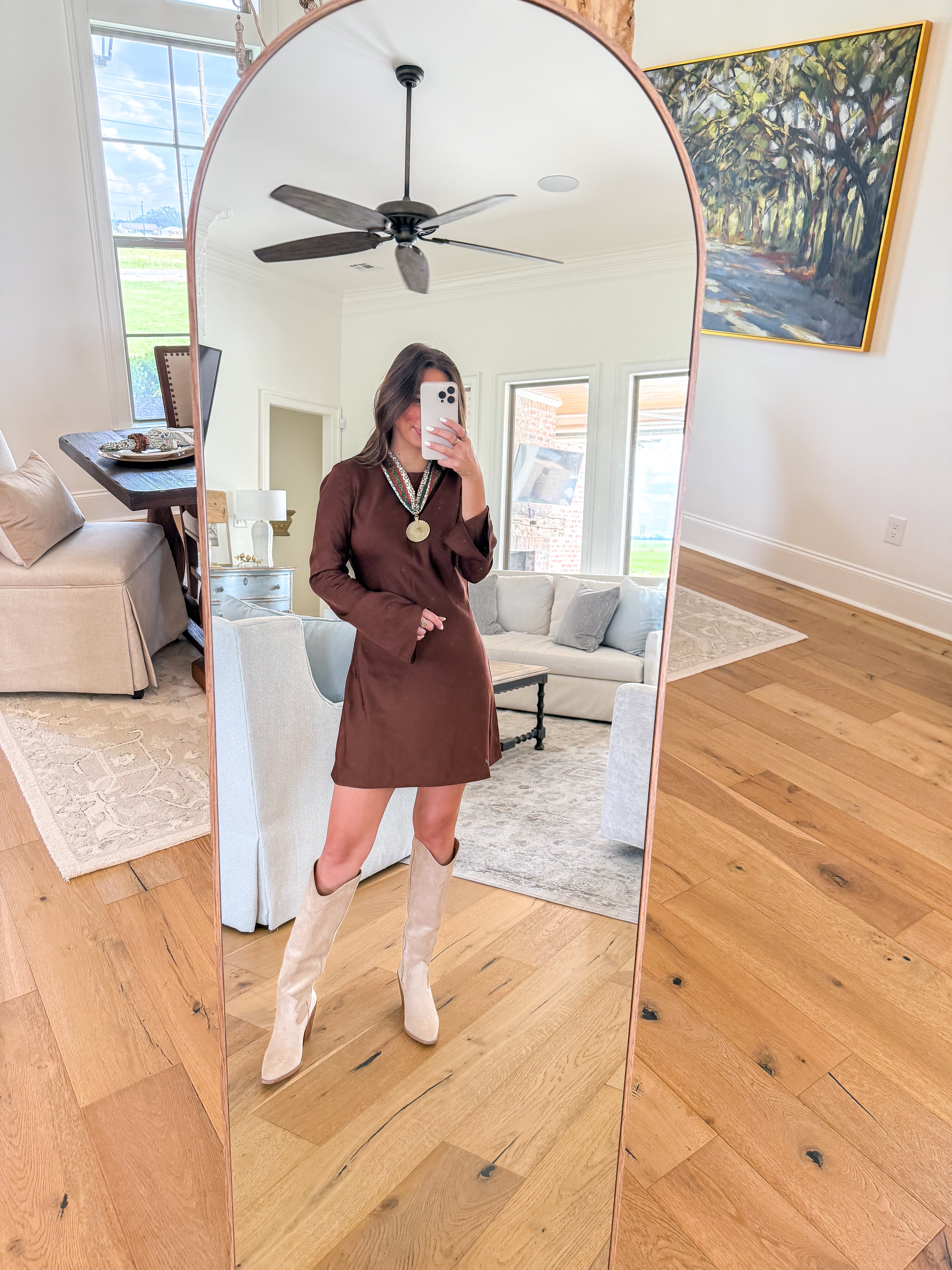 Ennis Satin Longsleeve Mini