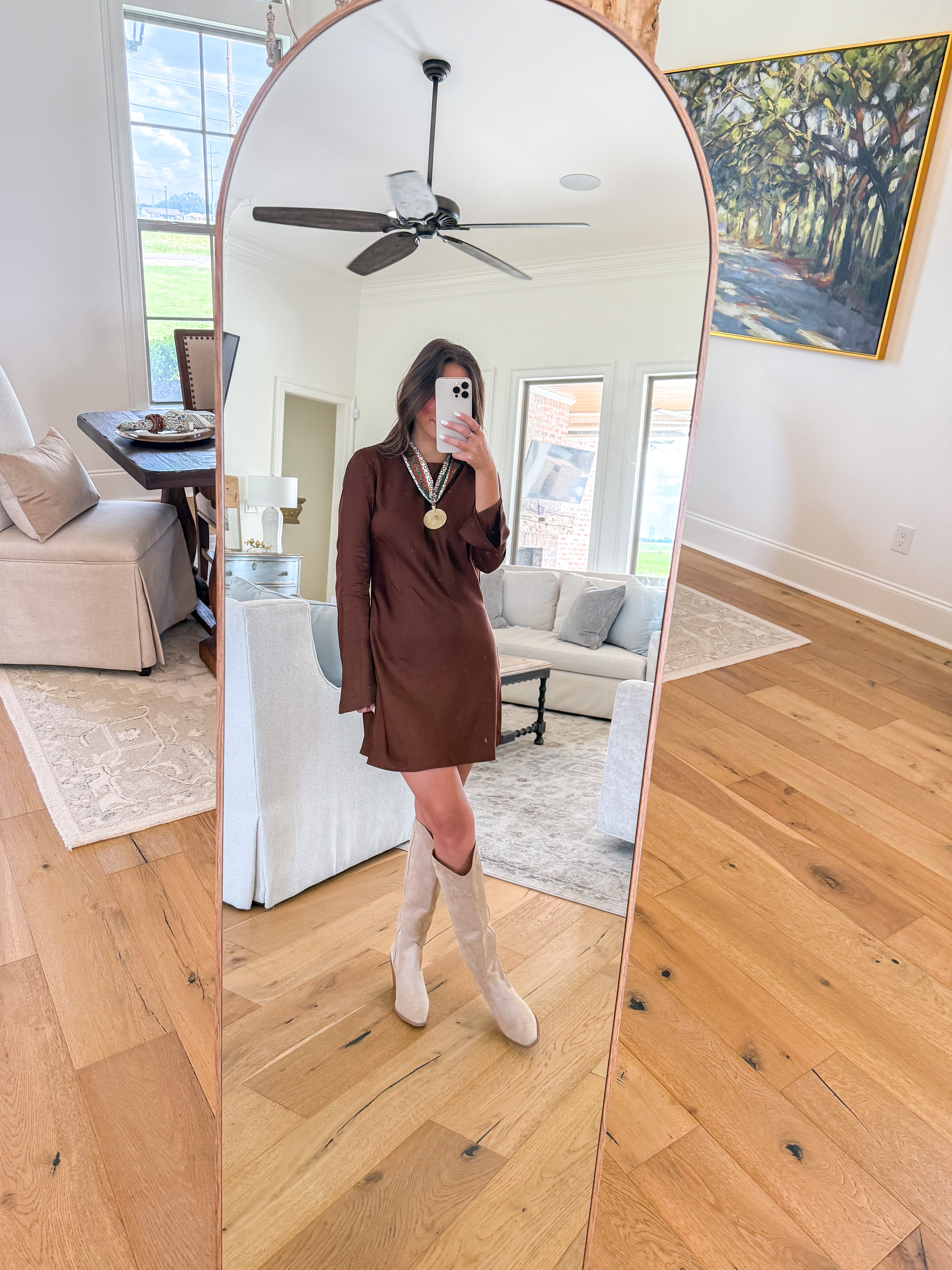 Ennis Satin Longsleeve Mini