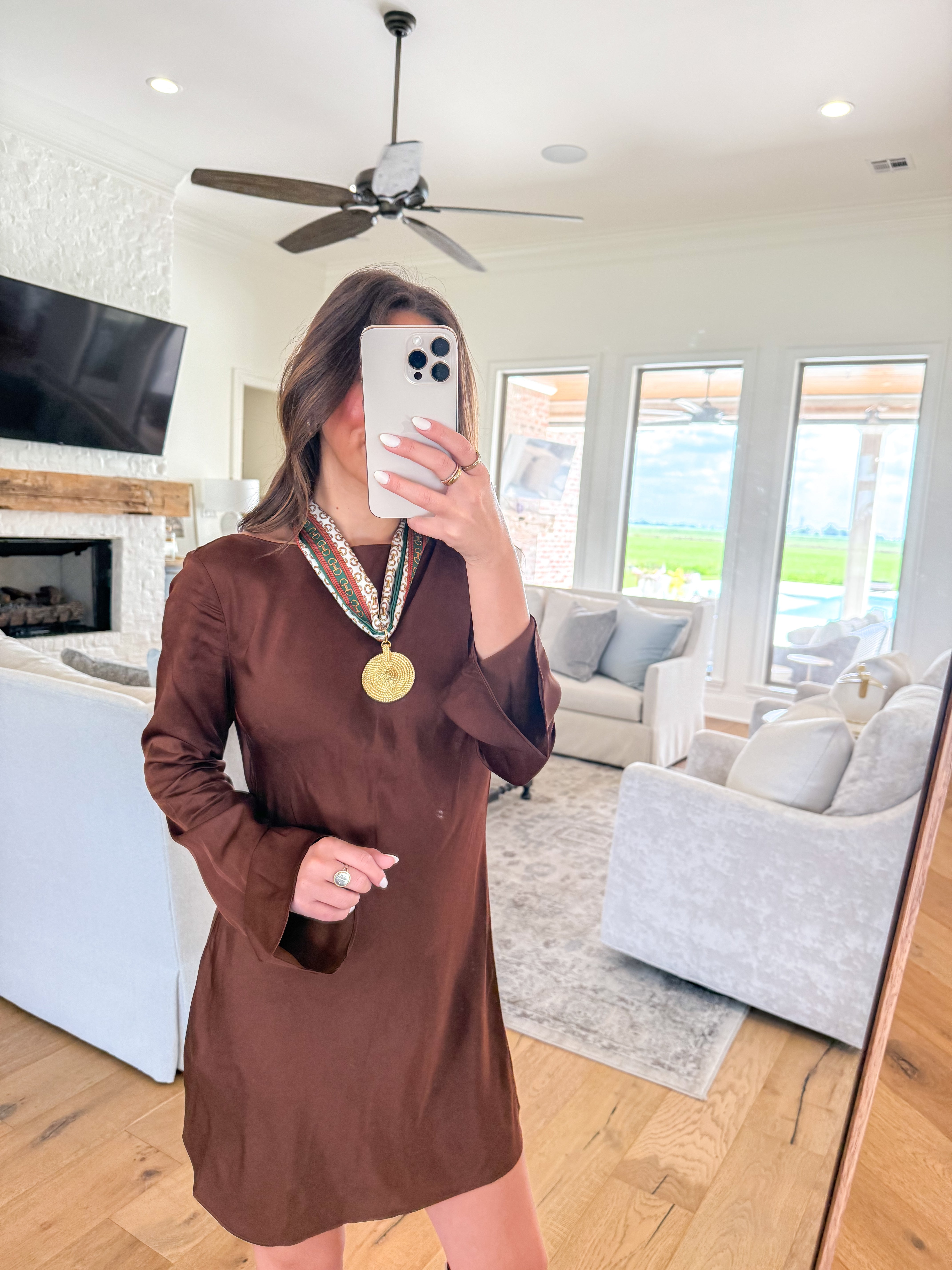 Ennis Satin Longsleeve Mini