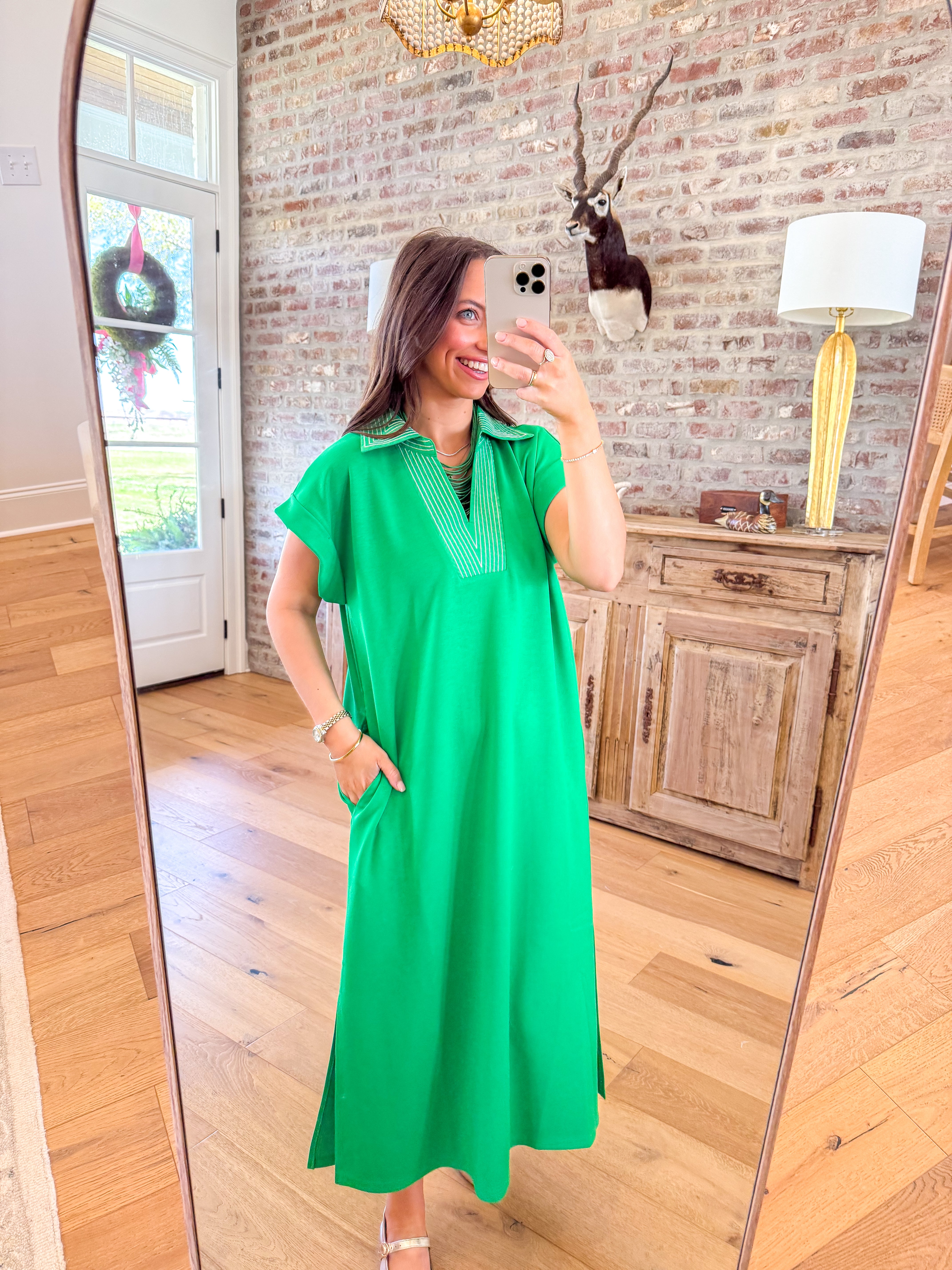 Simply Spring Kelly Green Midi