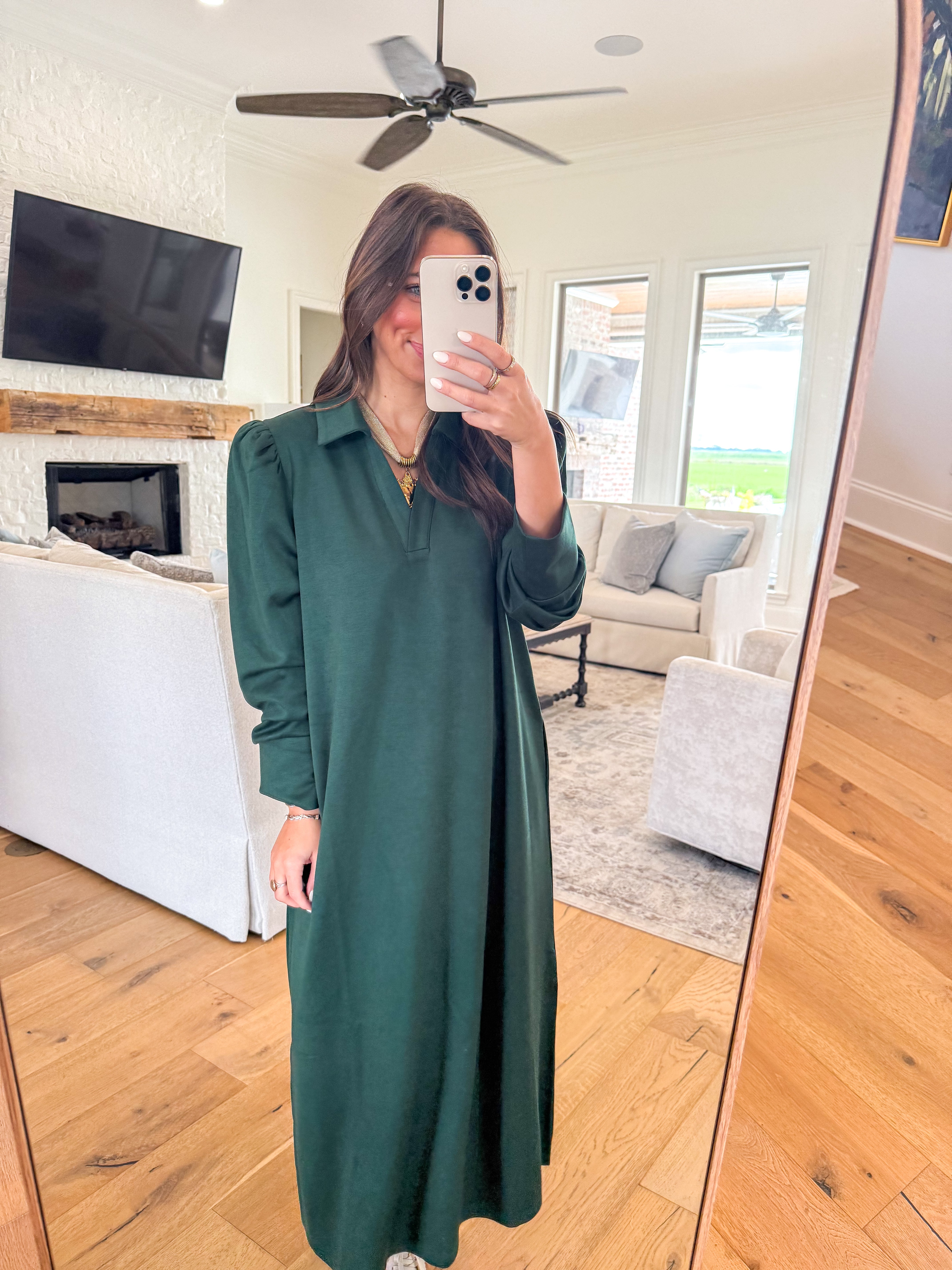 Wander Hunter Green Midi