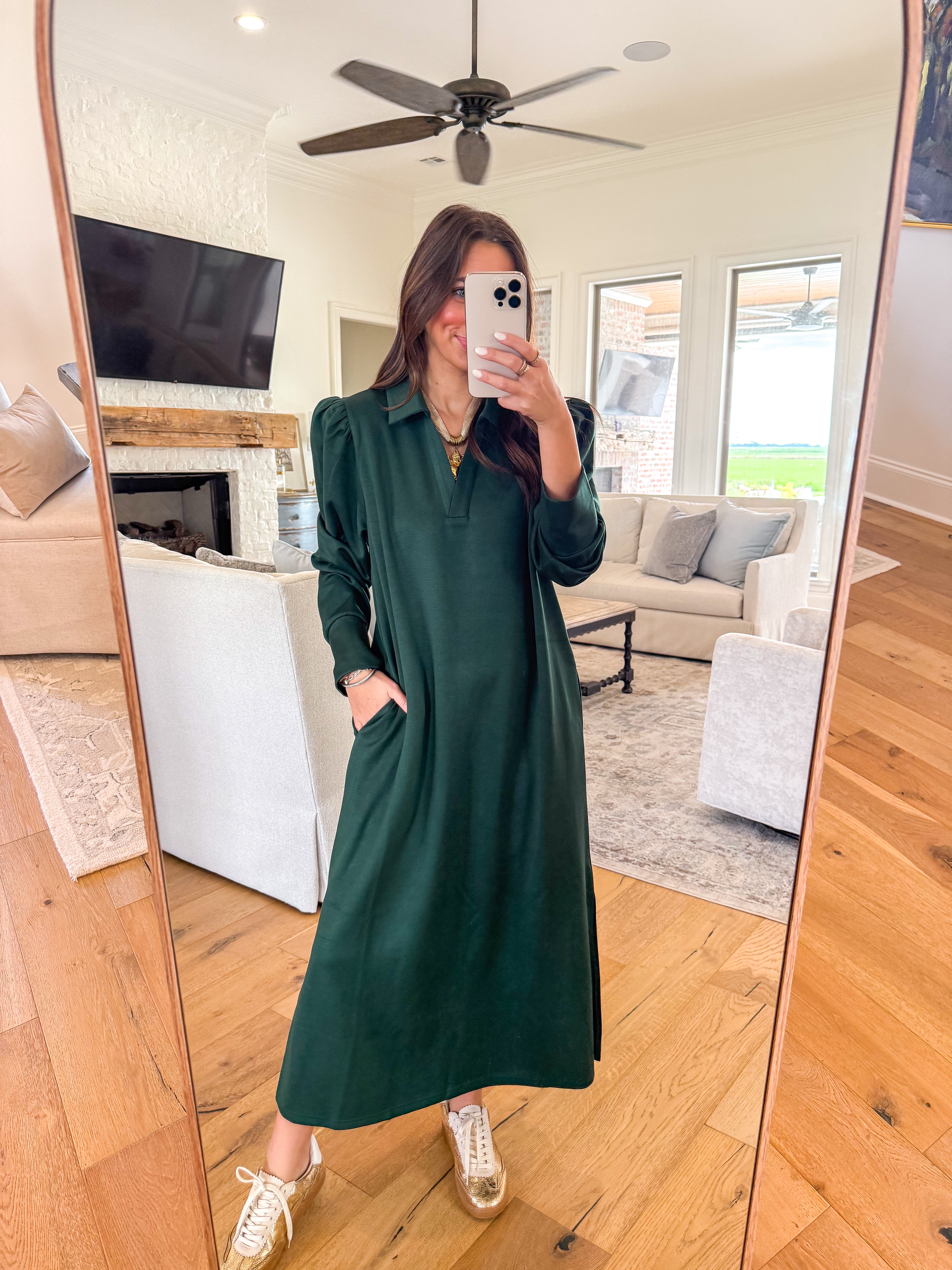 Wander Hunter Green Midi