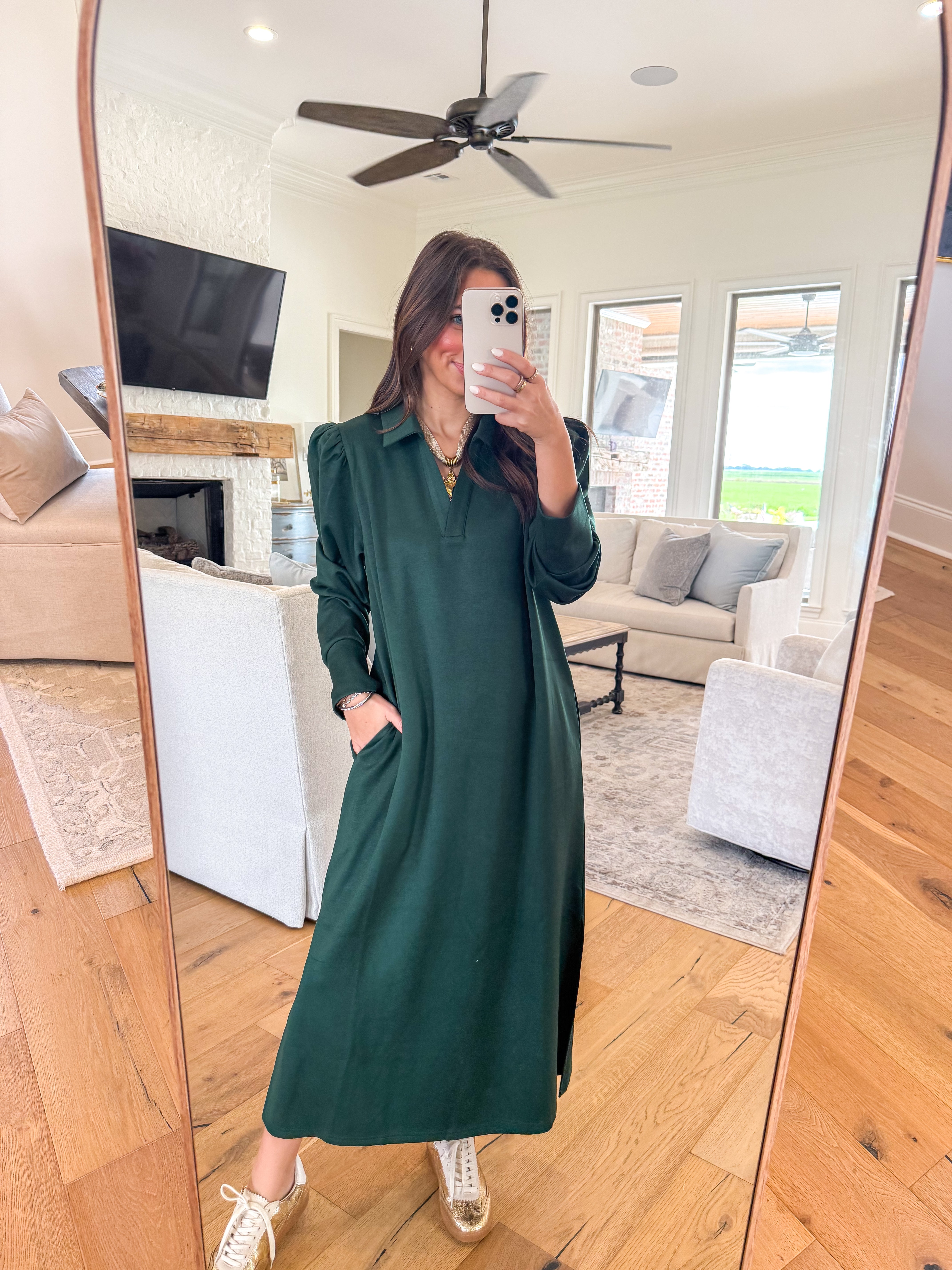 Wander Hunter Green Midi