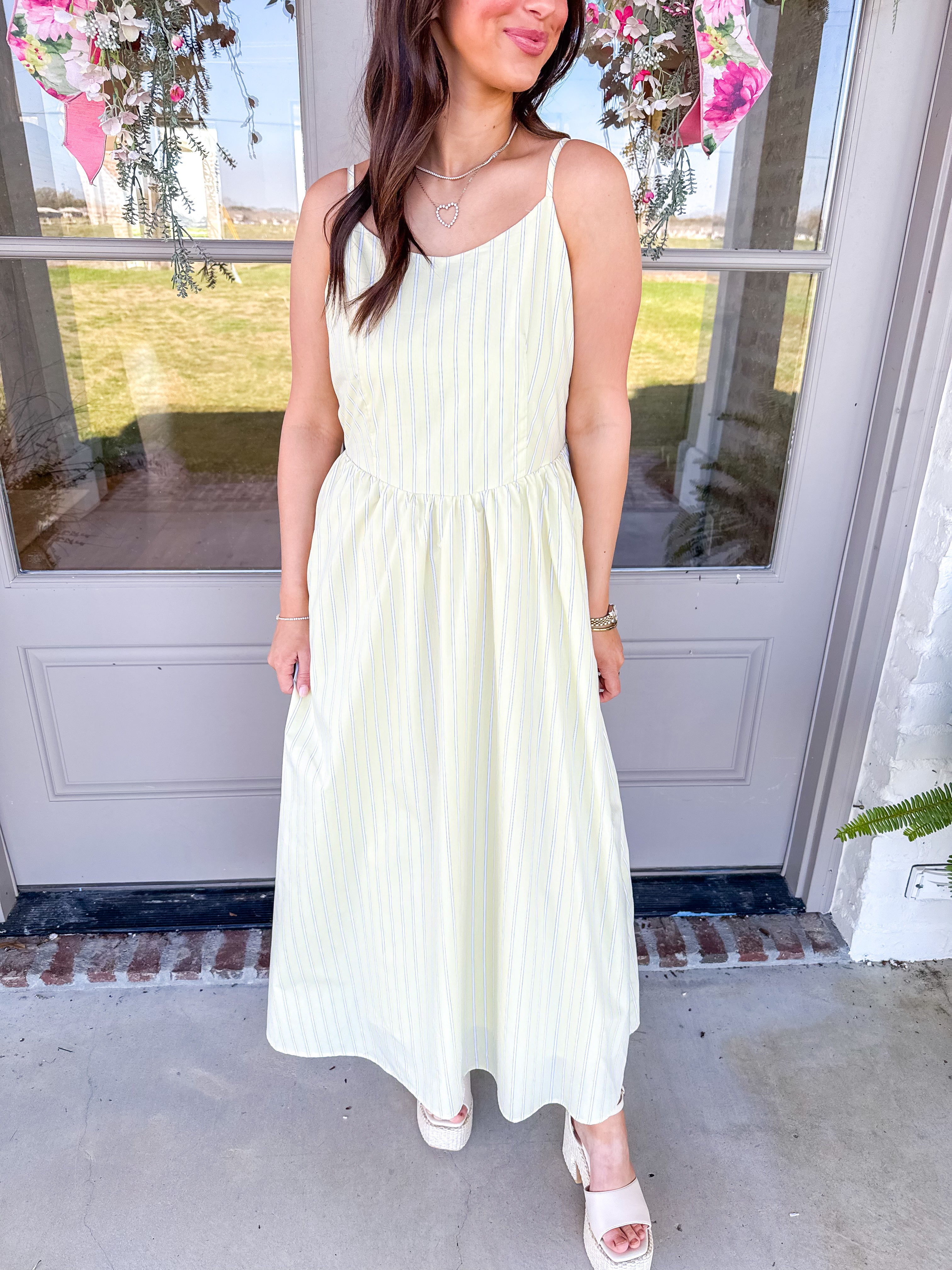 Honey Blossom Striped Maxi