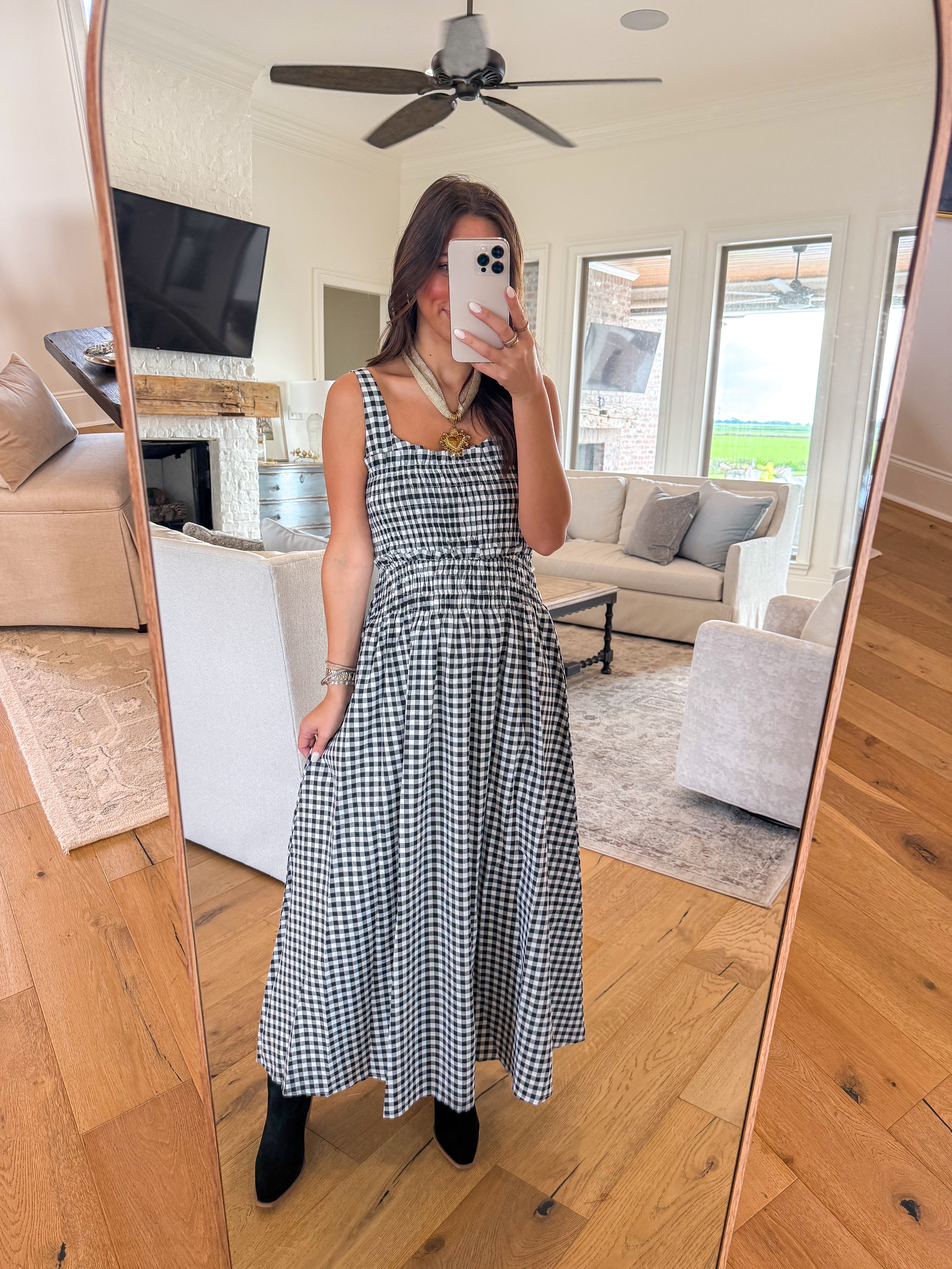 Cambrie Gingham Maxi