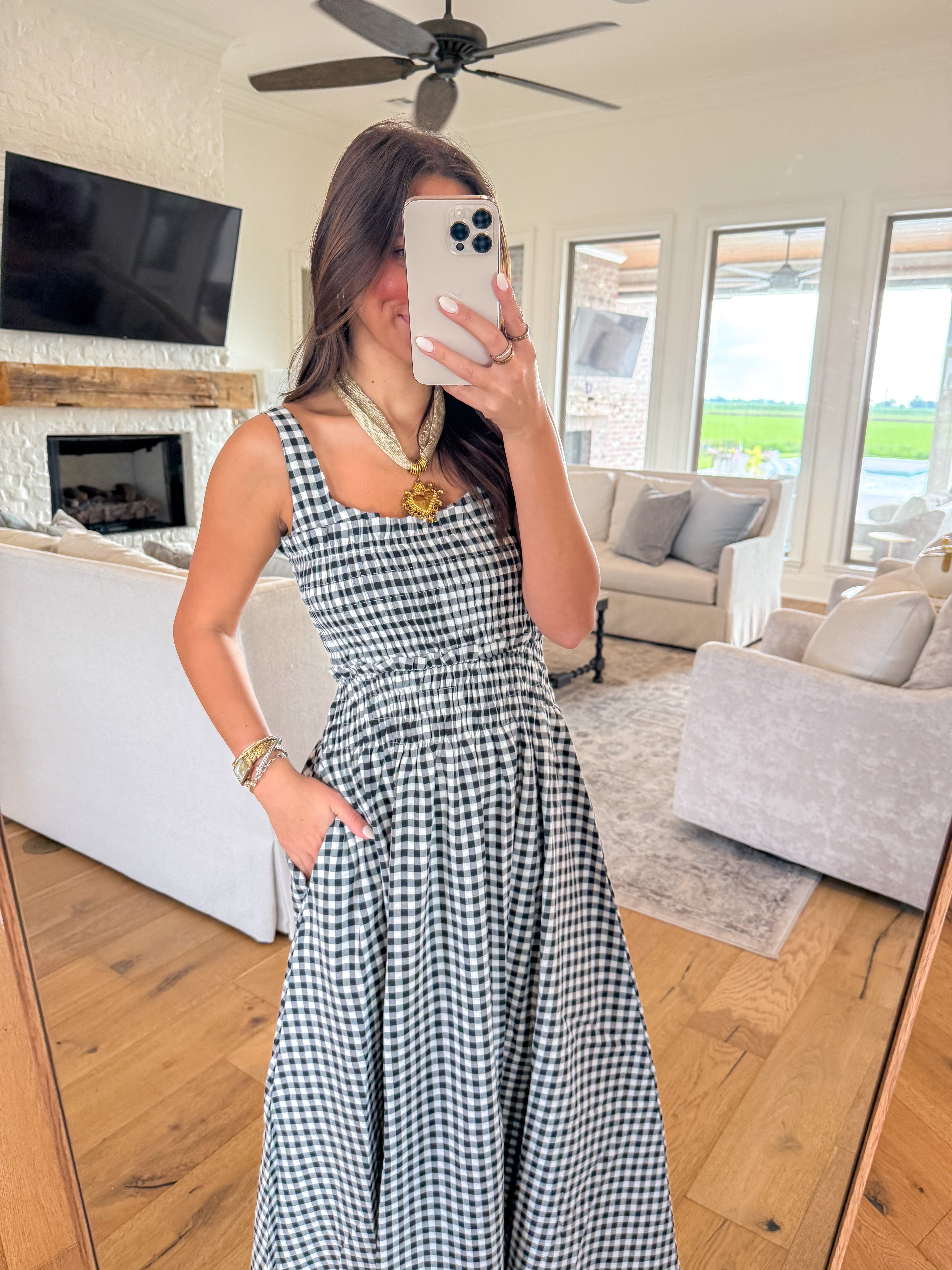 Cambrie Gingham Maxi