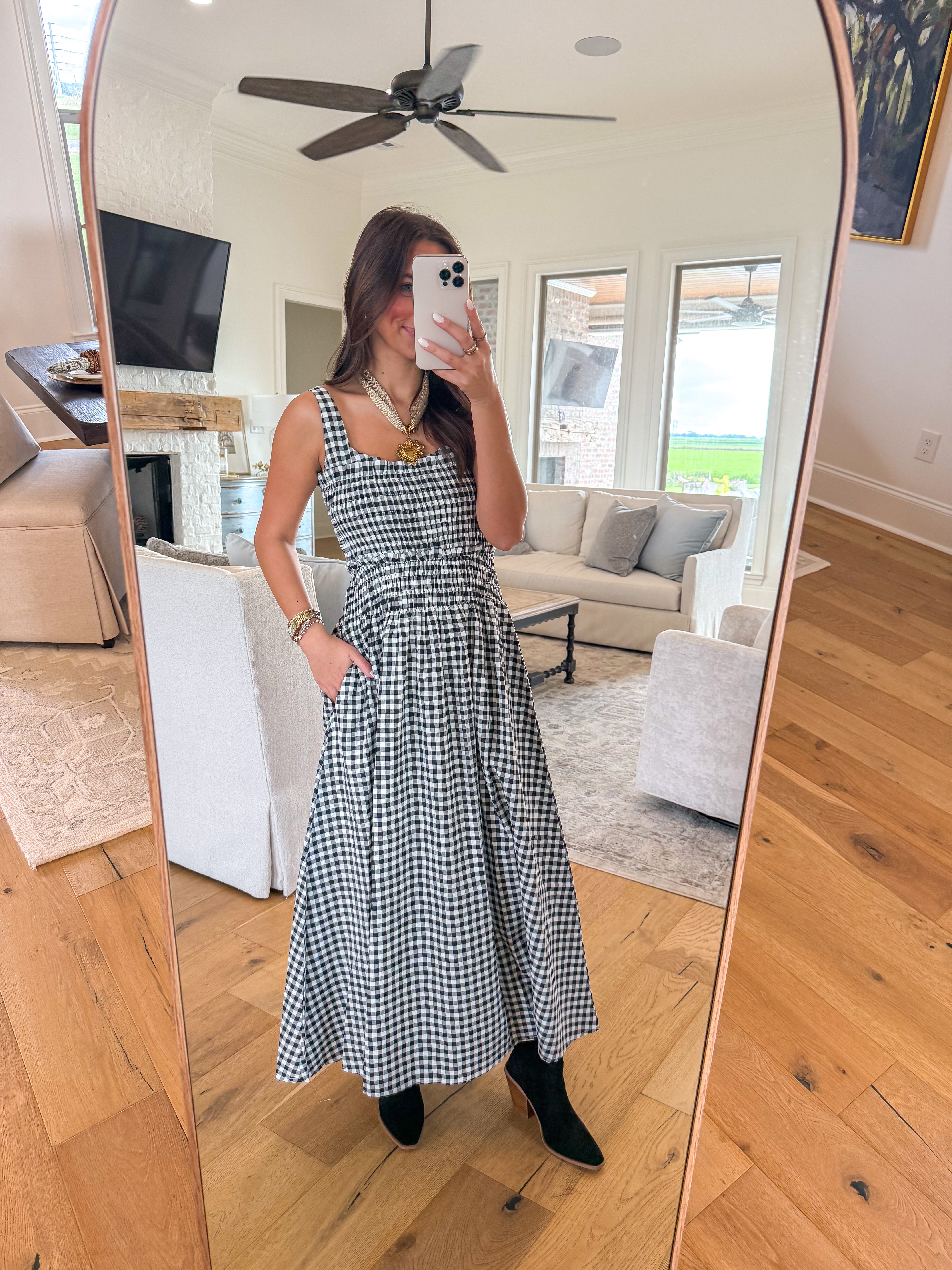 Cambrie Gingham Maxi