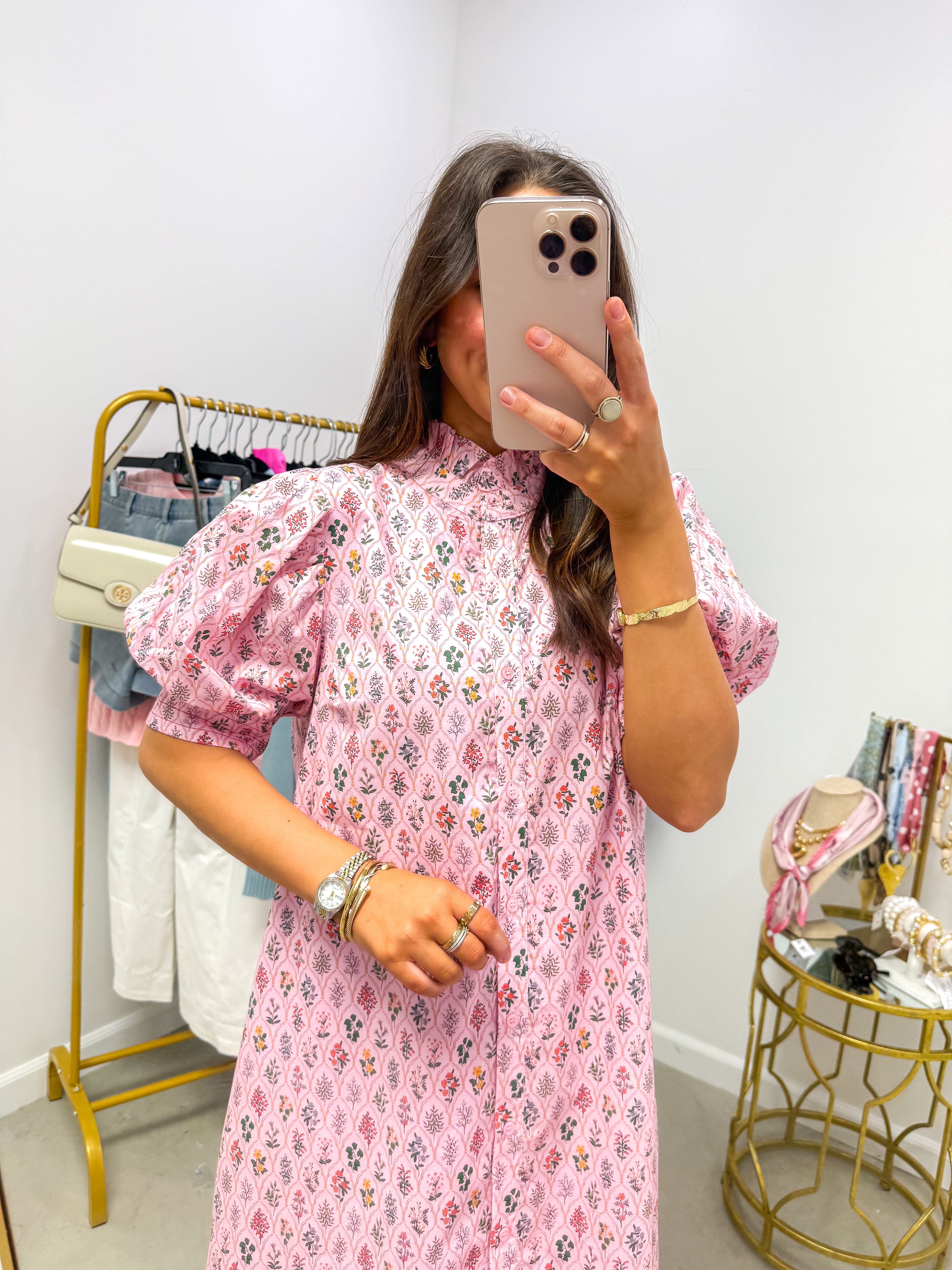 Painted Petals Pink Floral Maxi