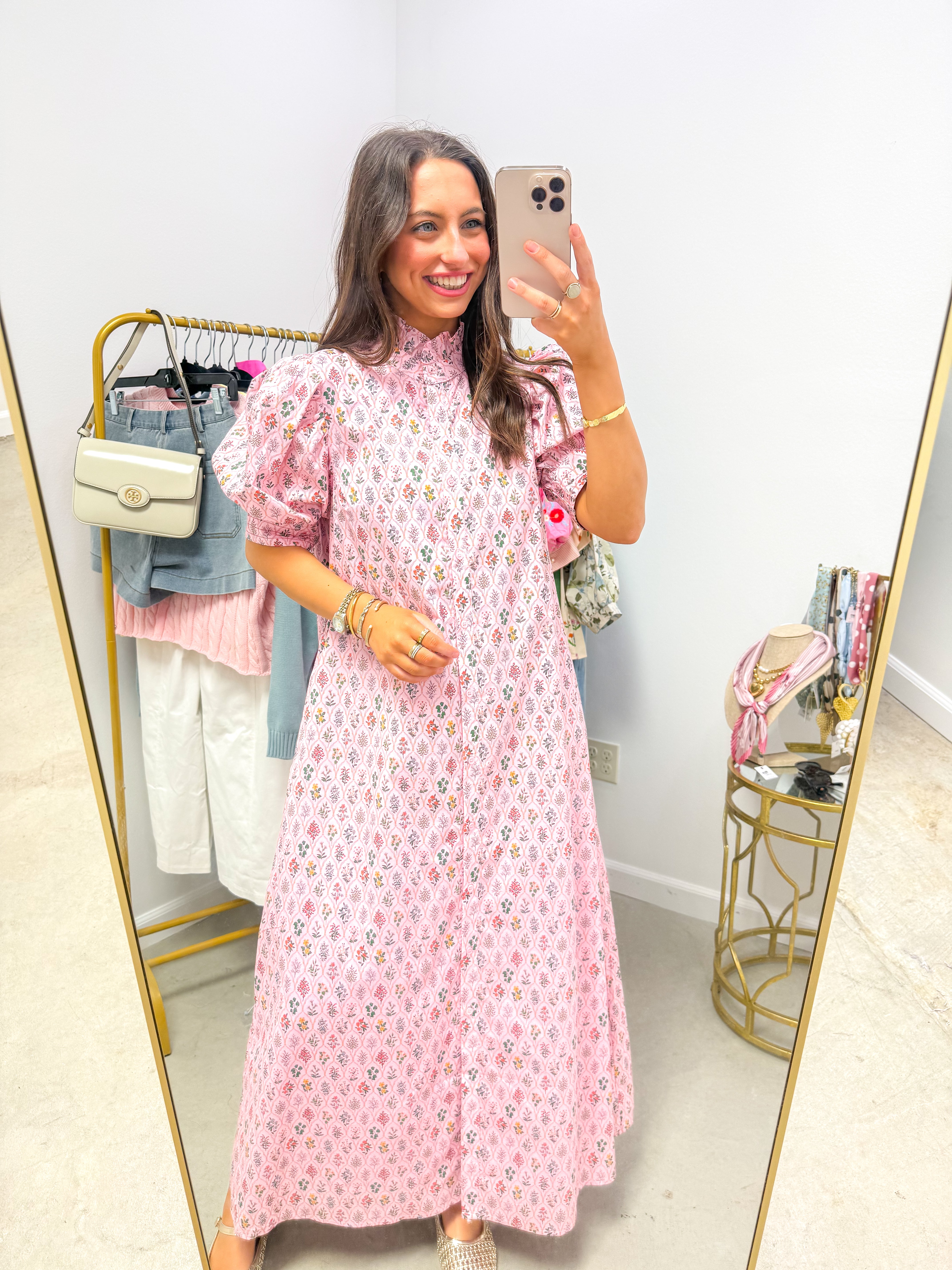 Painted Petals Pink Floral Maxi