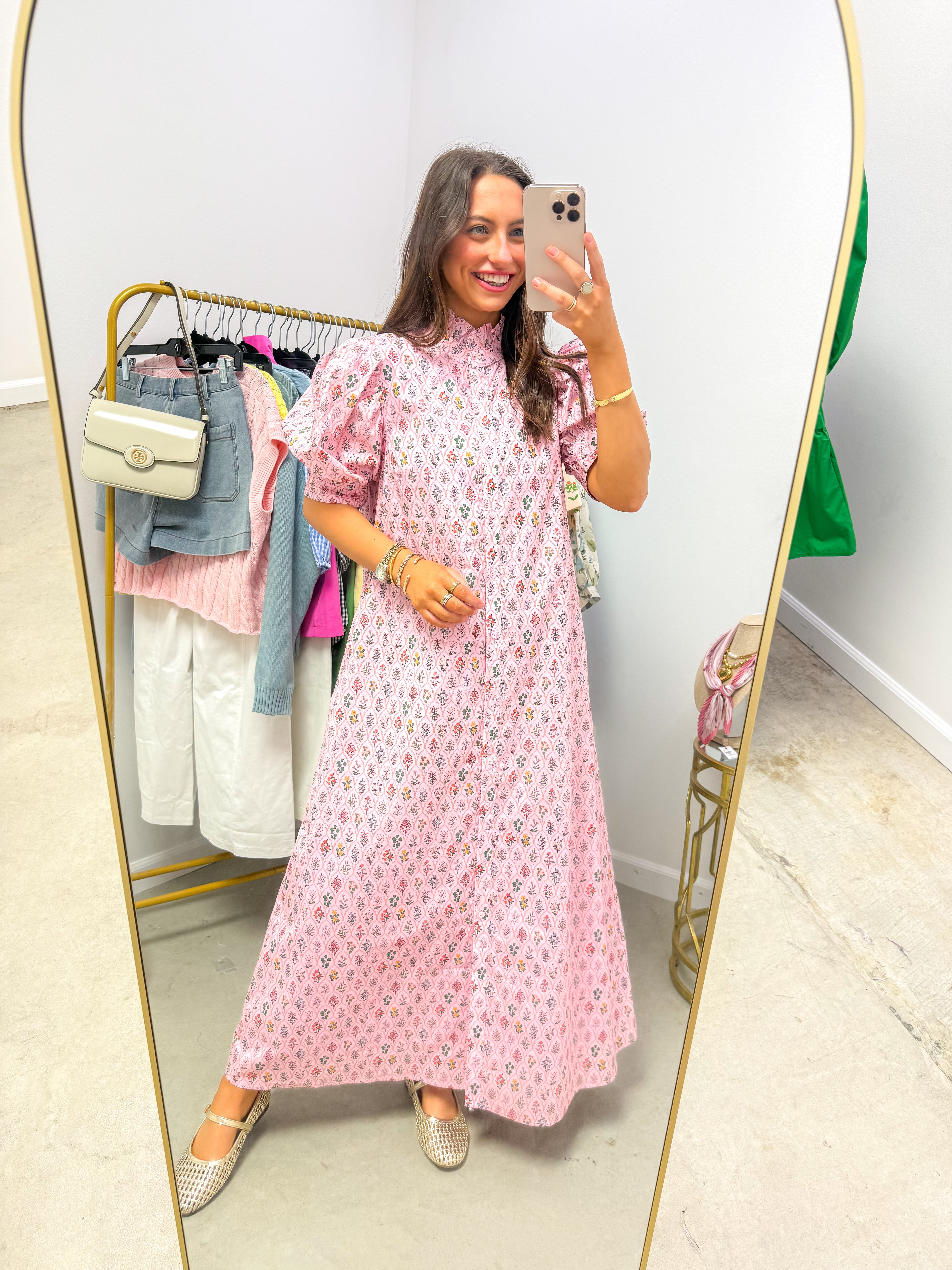 Painted Petals Pink Floral Maxi