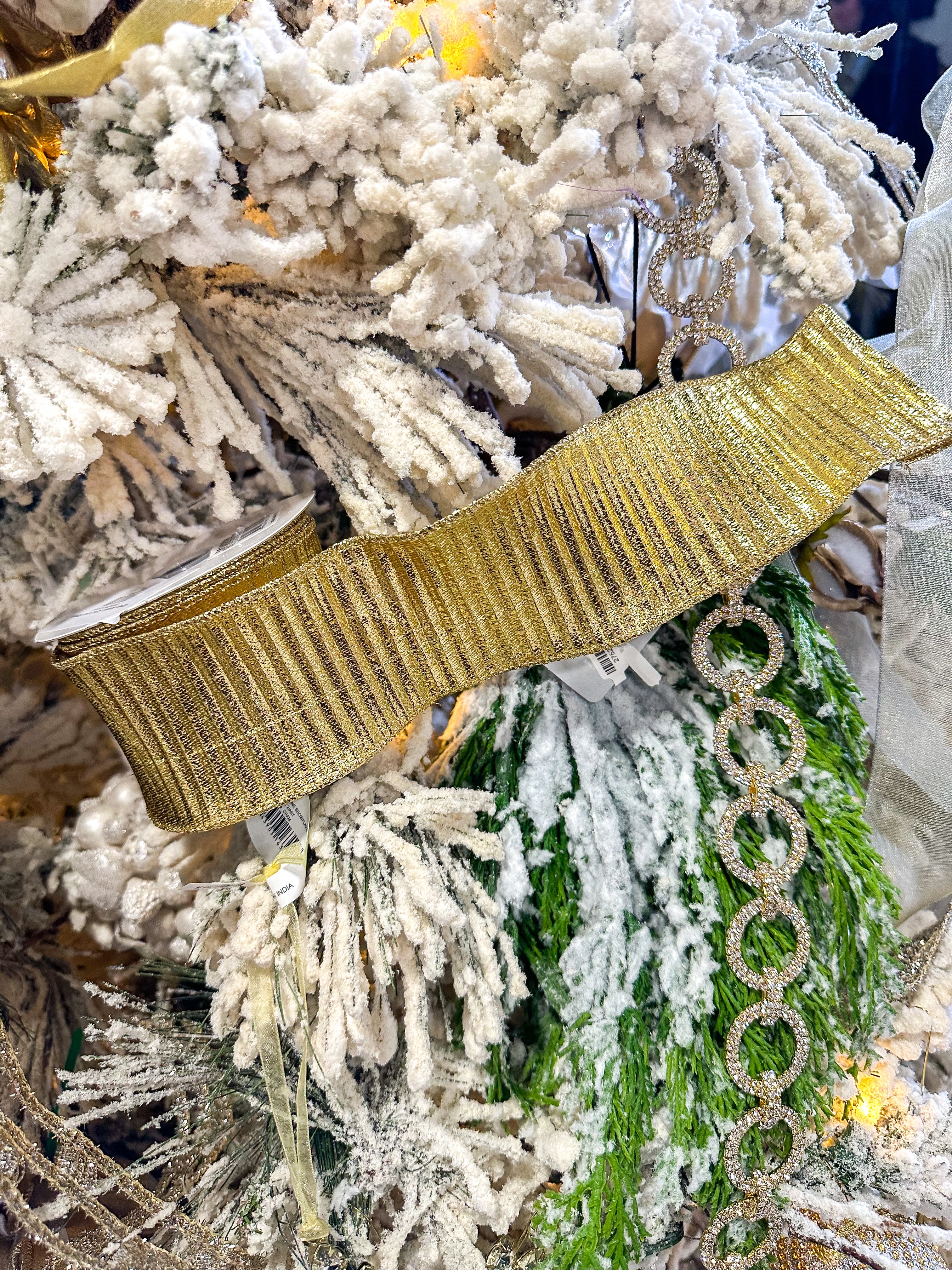 Woven Metallic Gold Crinkle Ribbon