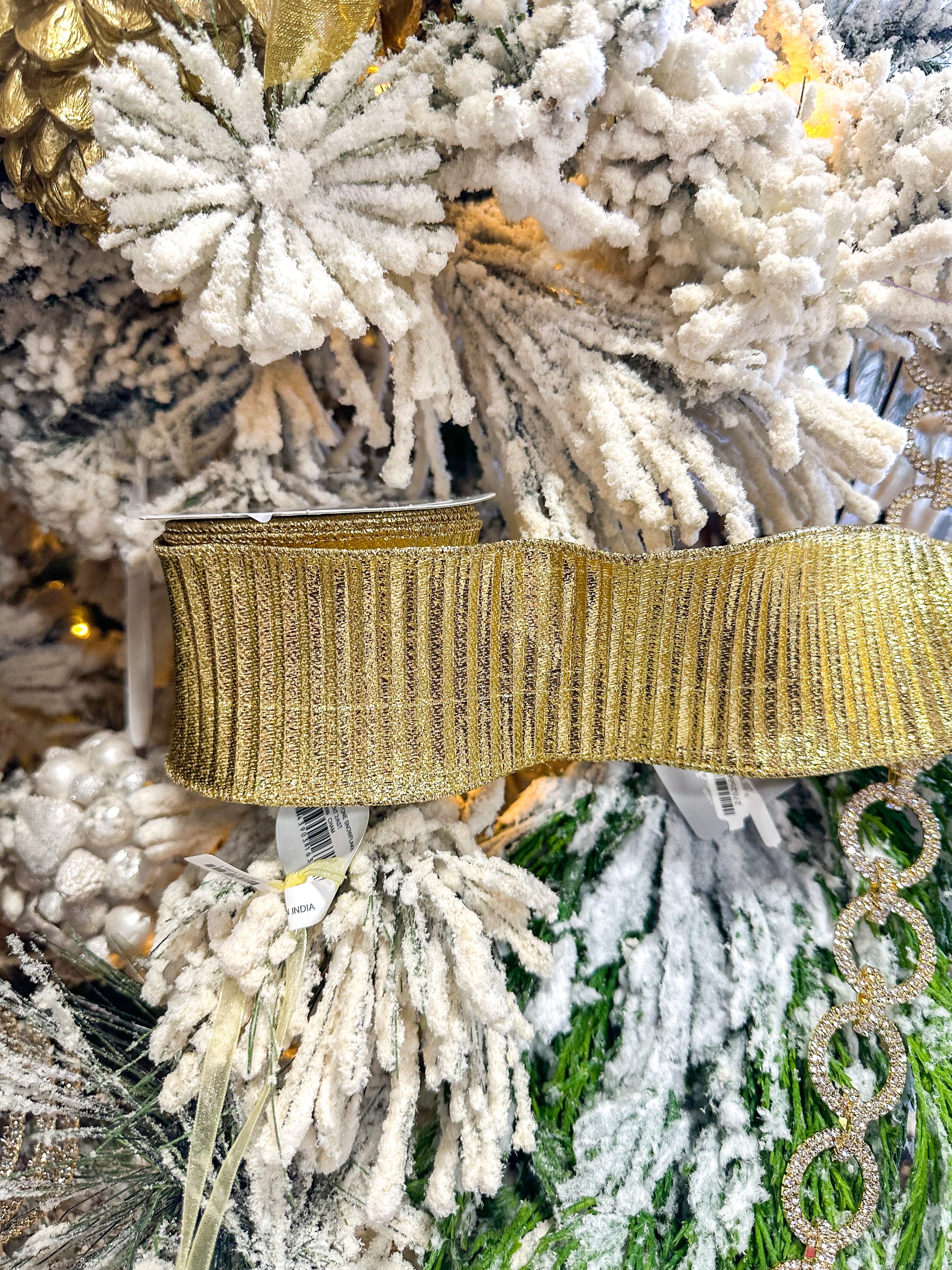 Woven Metallic Gold Crinkle Ribbon