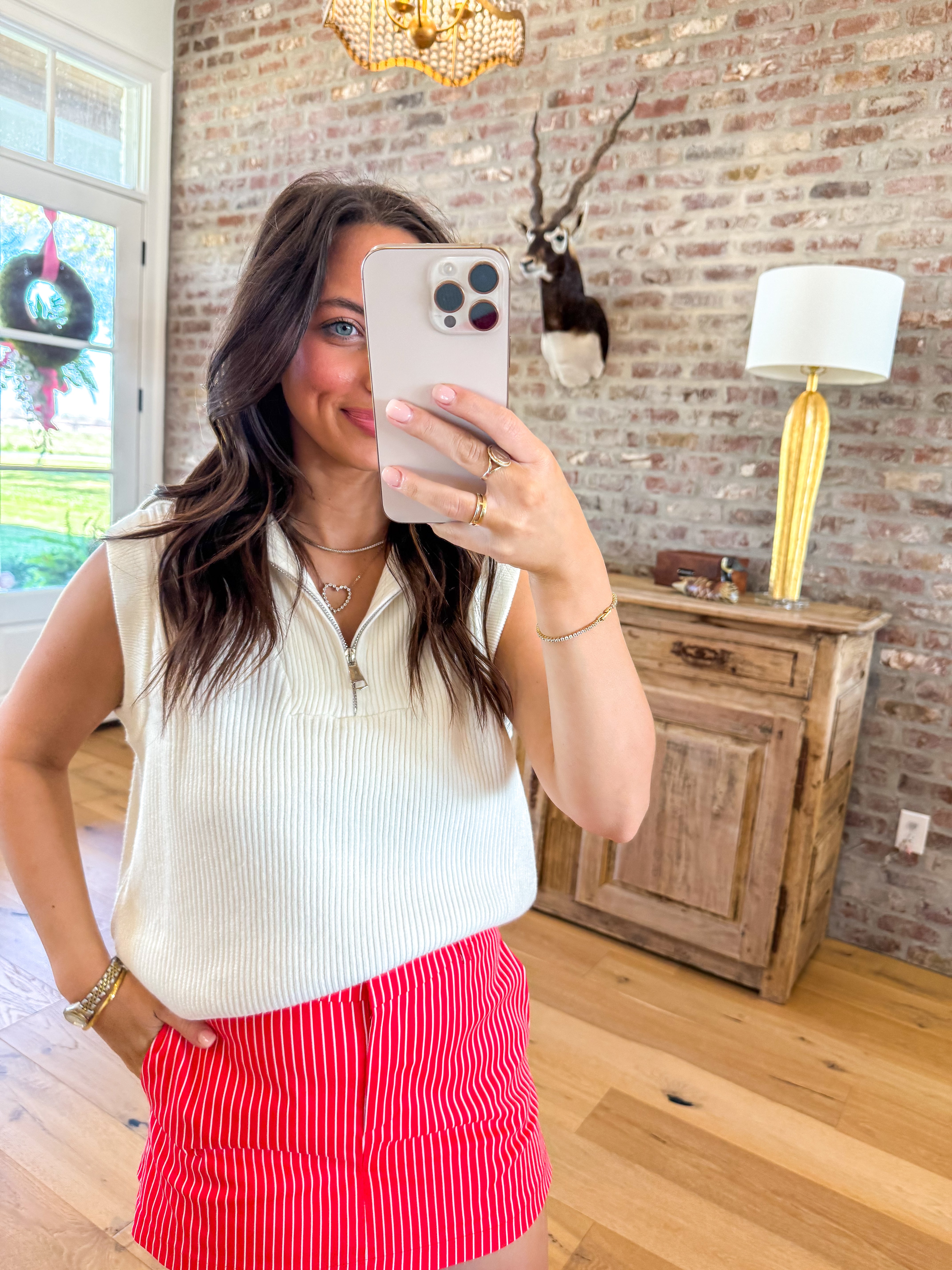 Red Striped Bombshell Skort