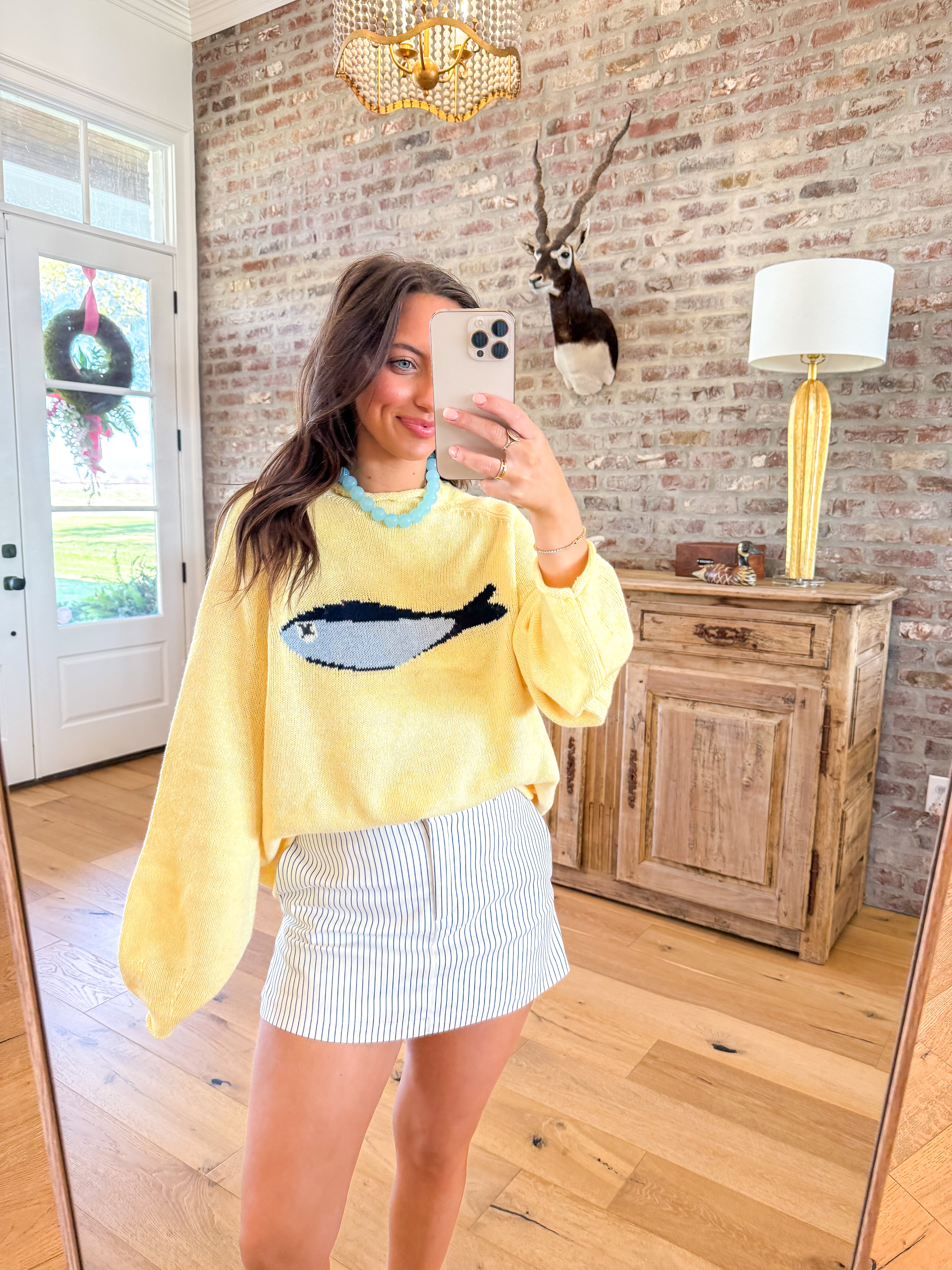 Sardine Butter Yellow Knit Sweater