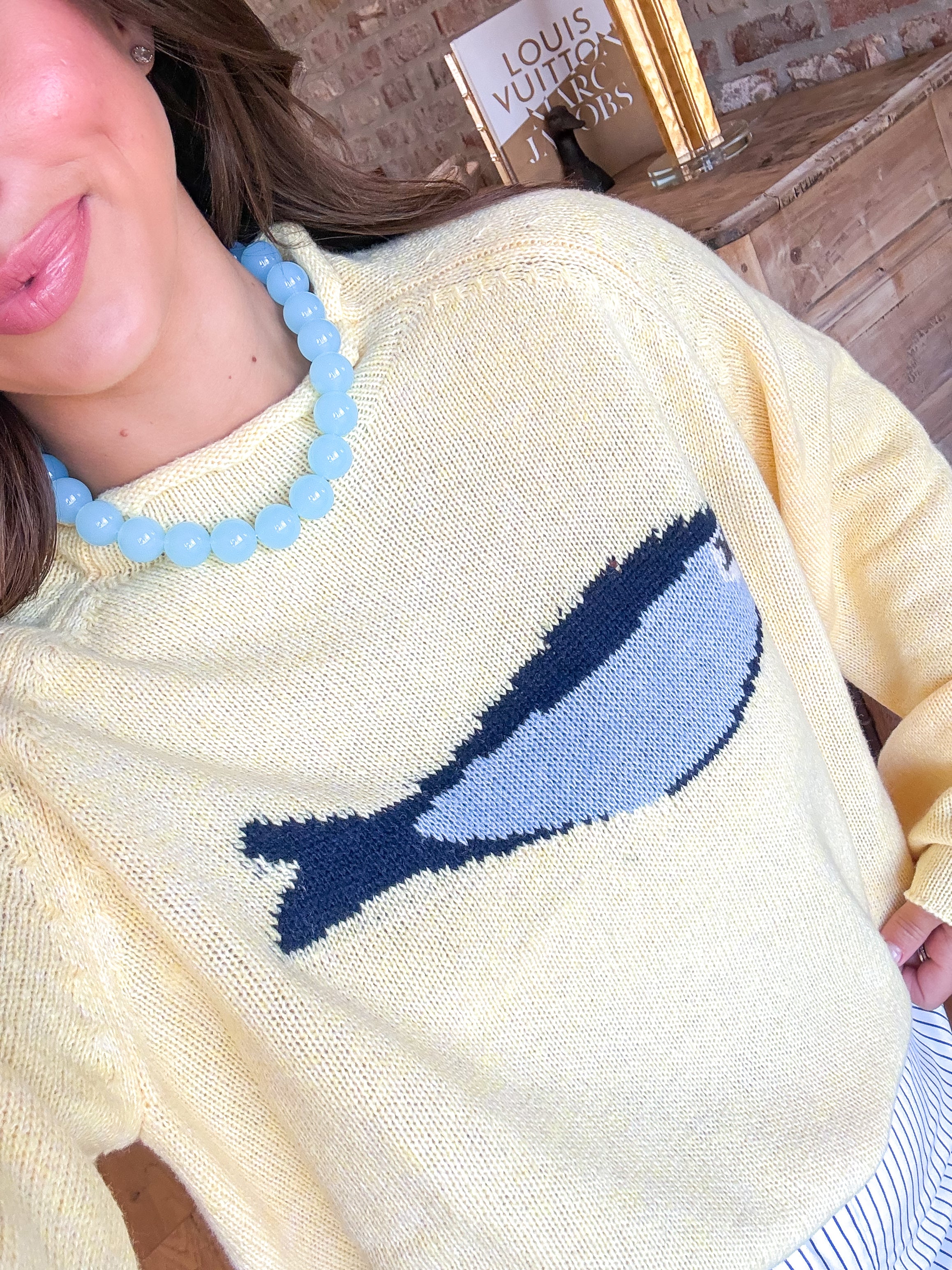 Sardine Butter Yellow Knit Sweater