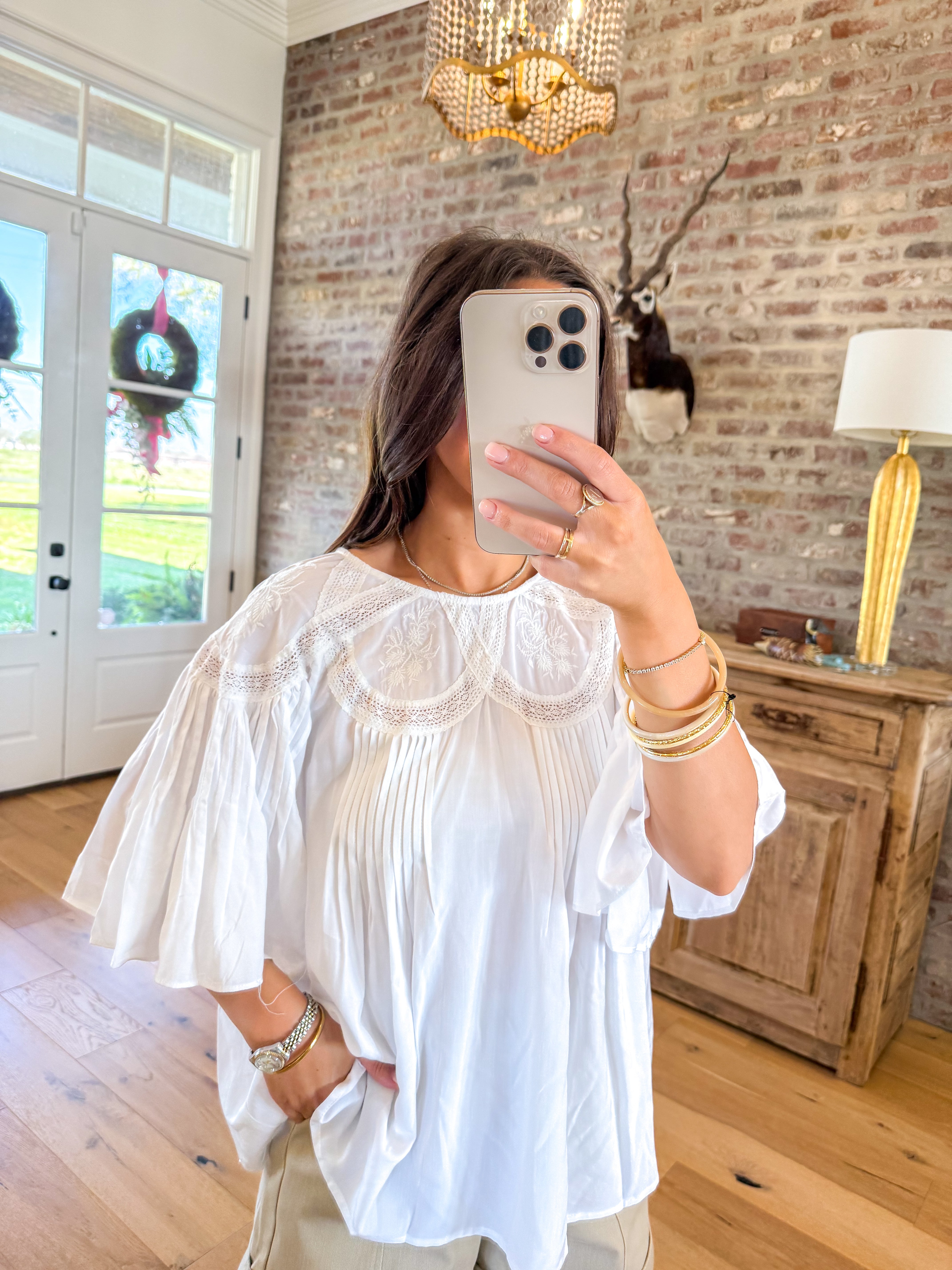 Delicate Bloom Lace Blouse