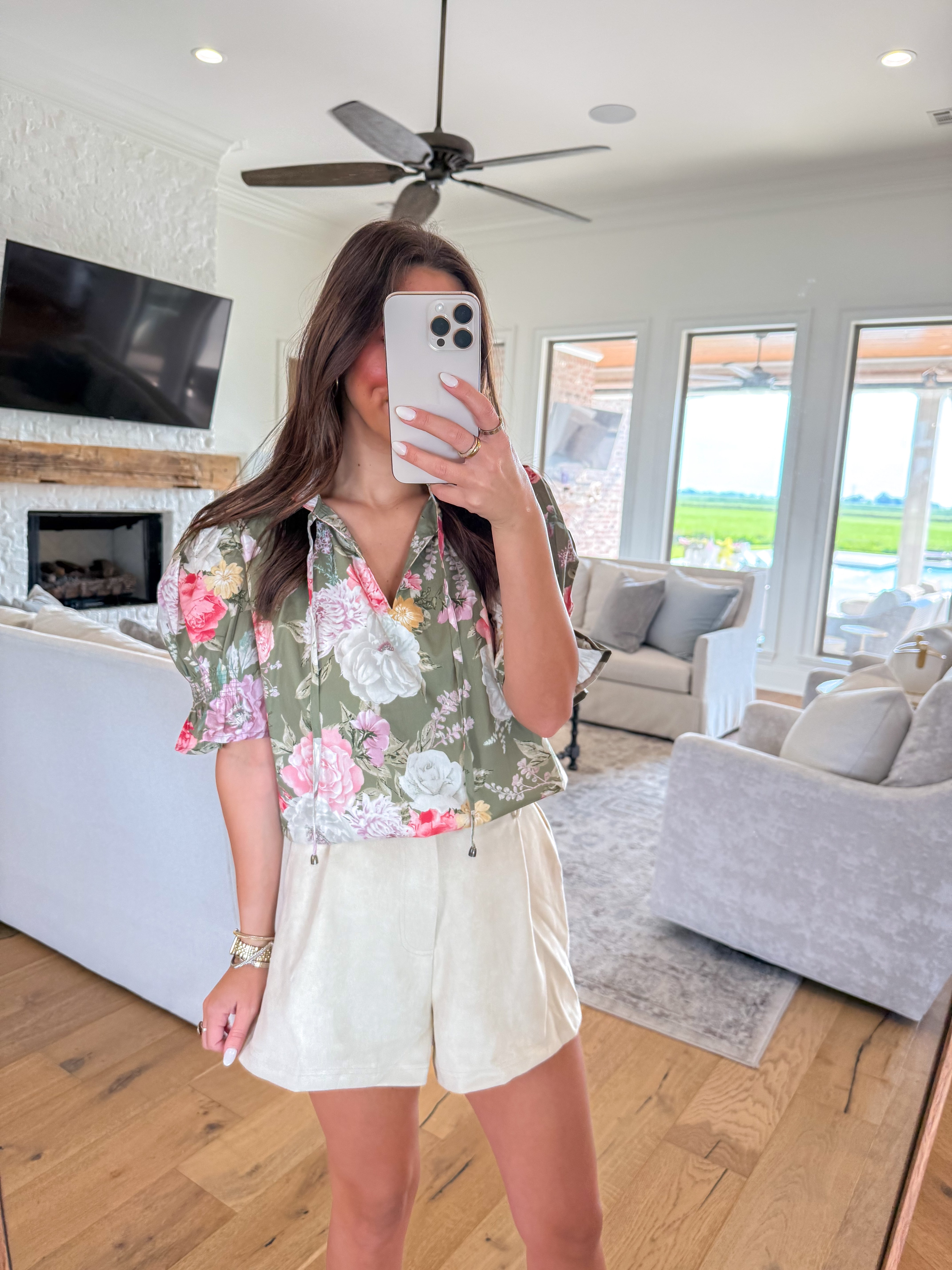 Amelie Beige Suede Shorts