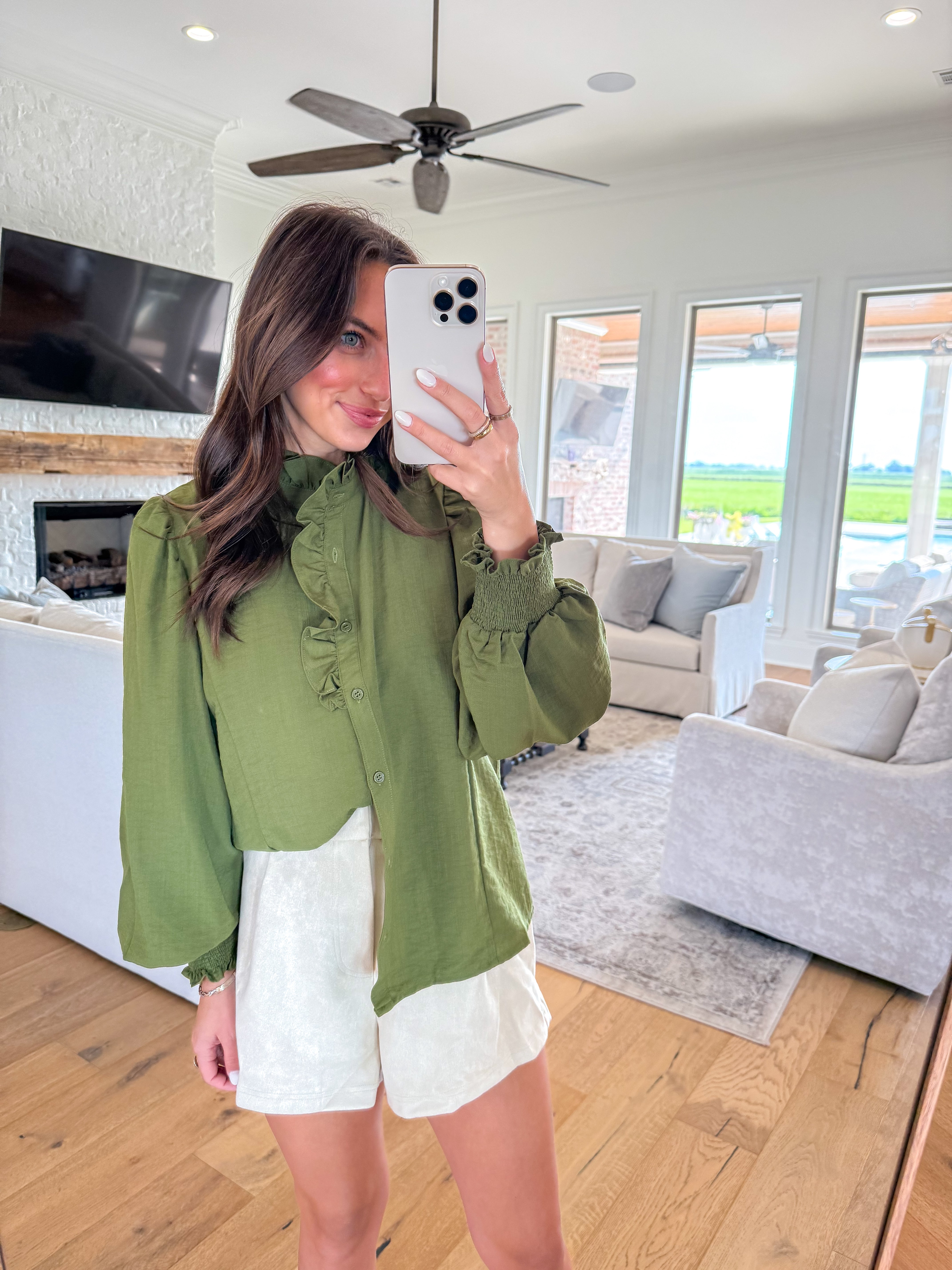 Amelie Beige Suede Shorts