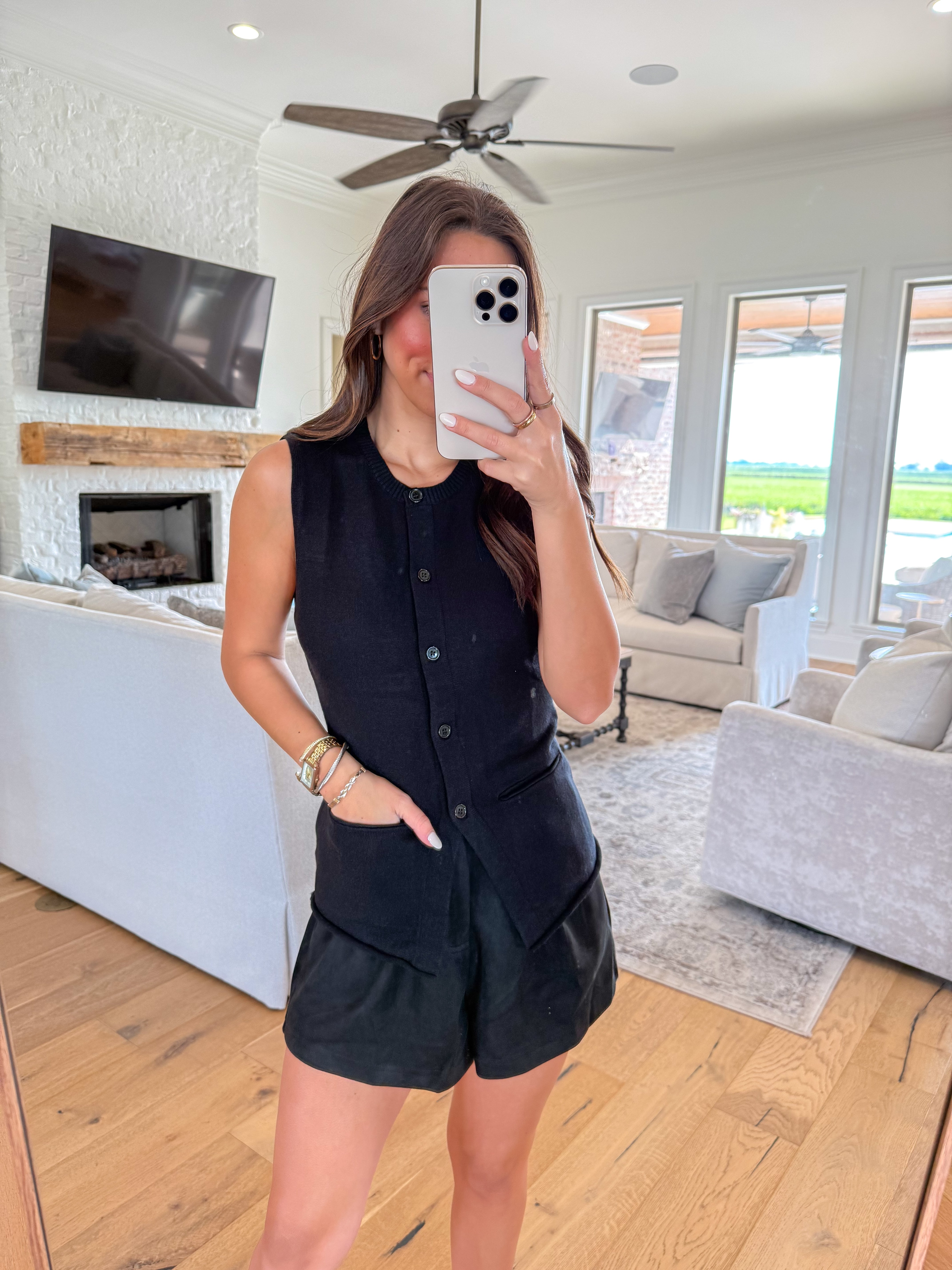 Maeve Black Sweater Tank