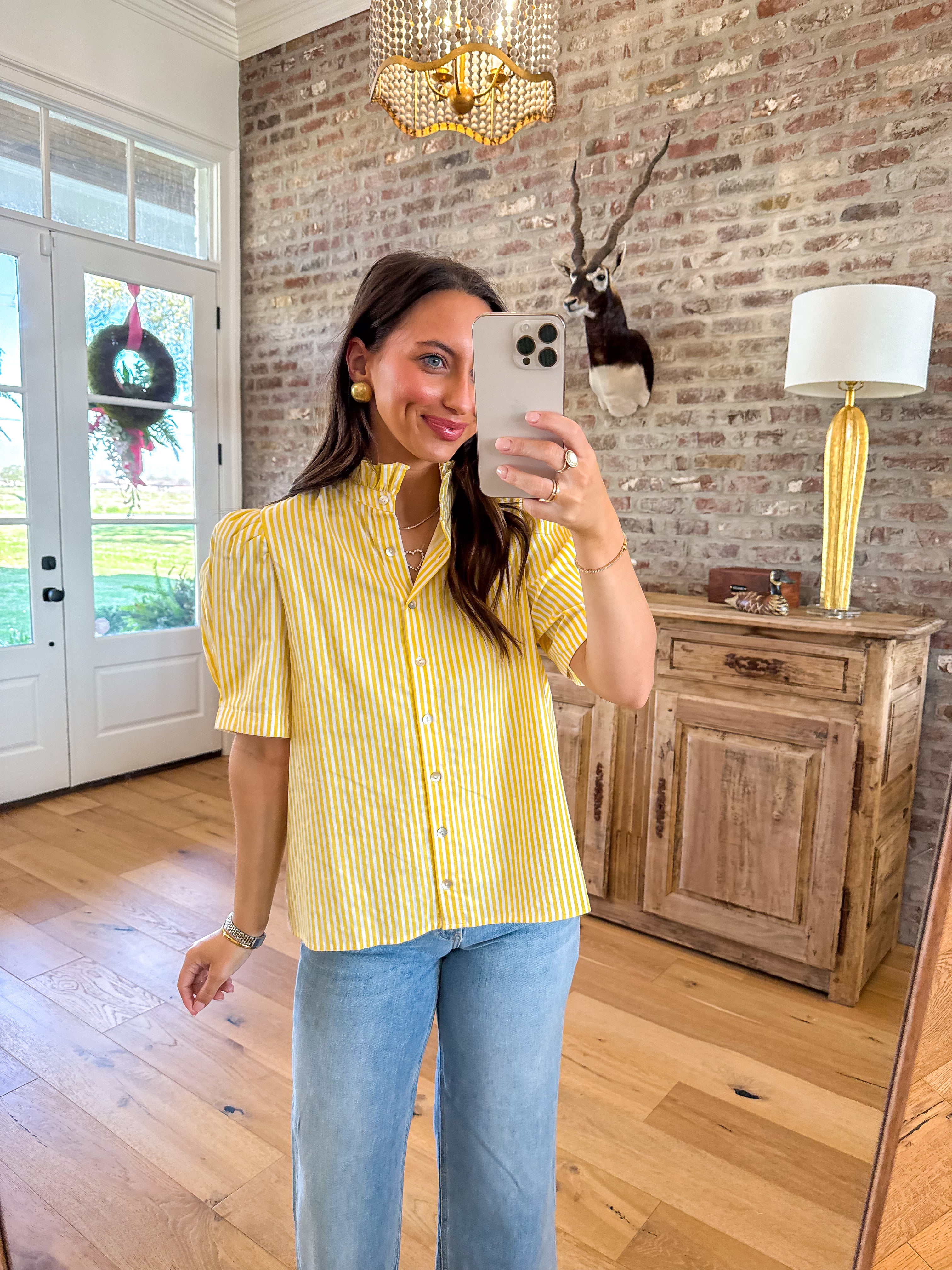 Sunshine Stripe Button-Up