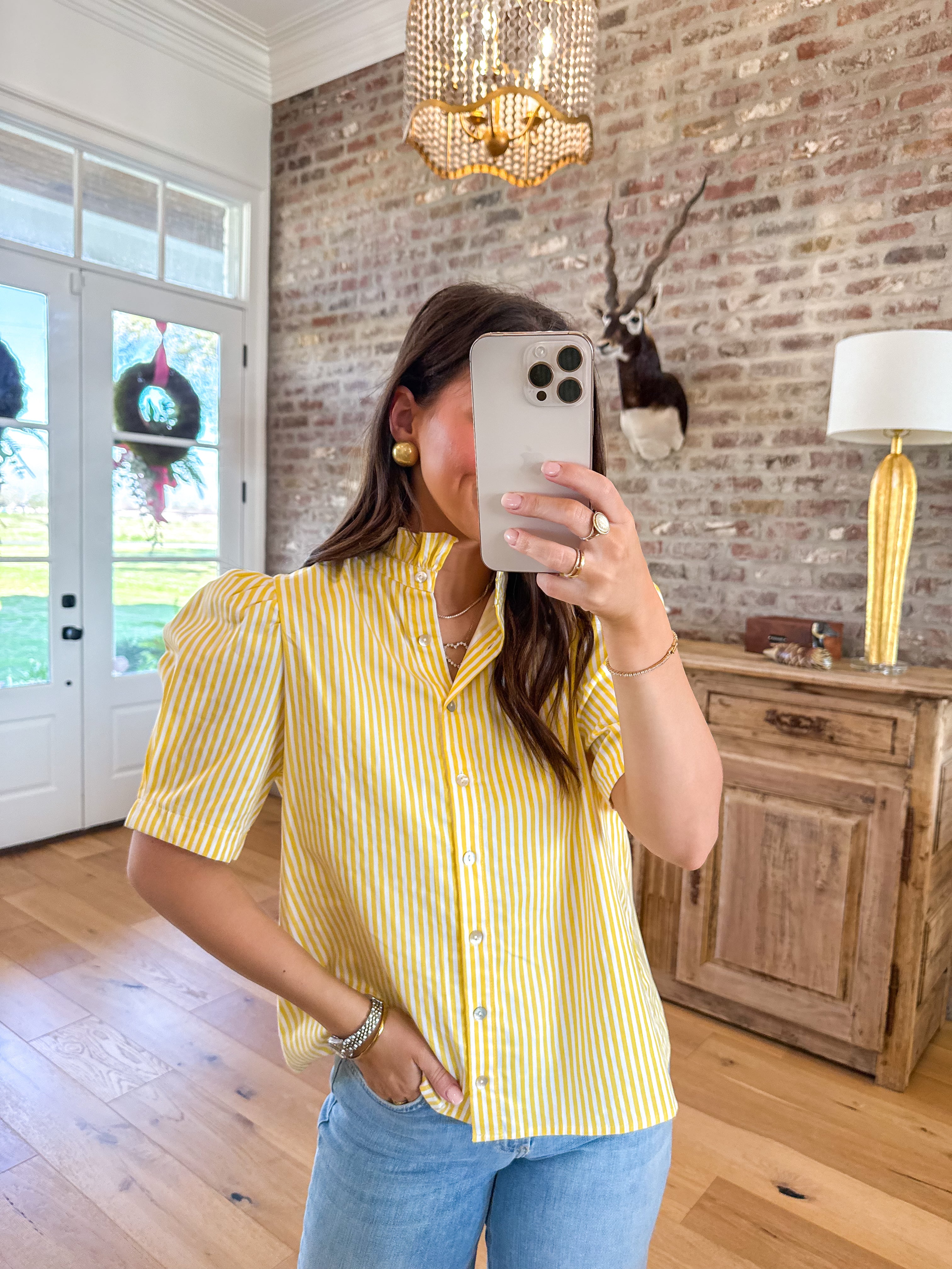 Sunshine Stripe Button-Up