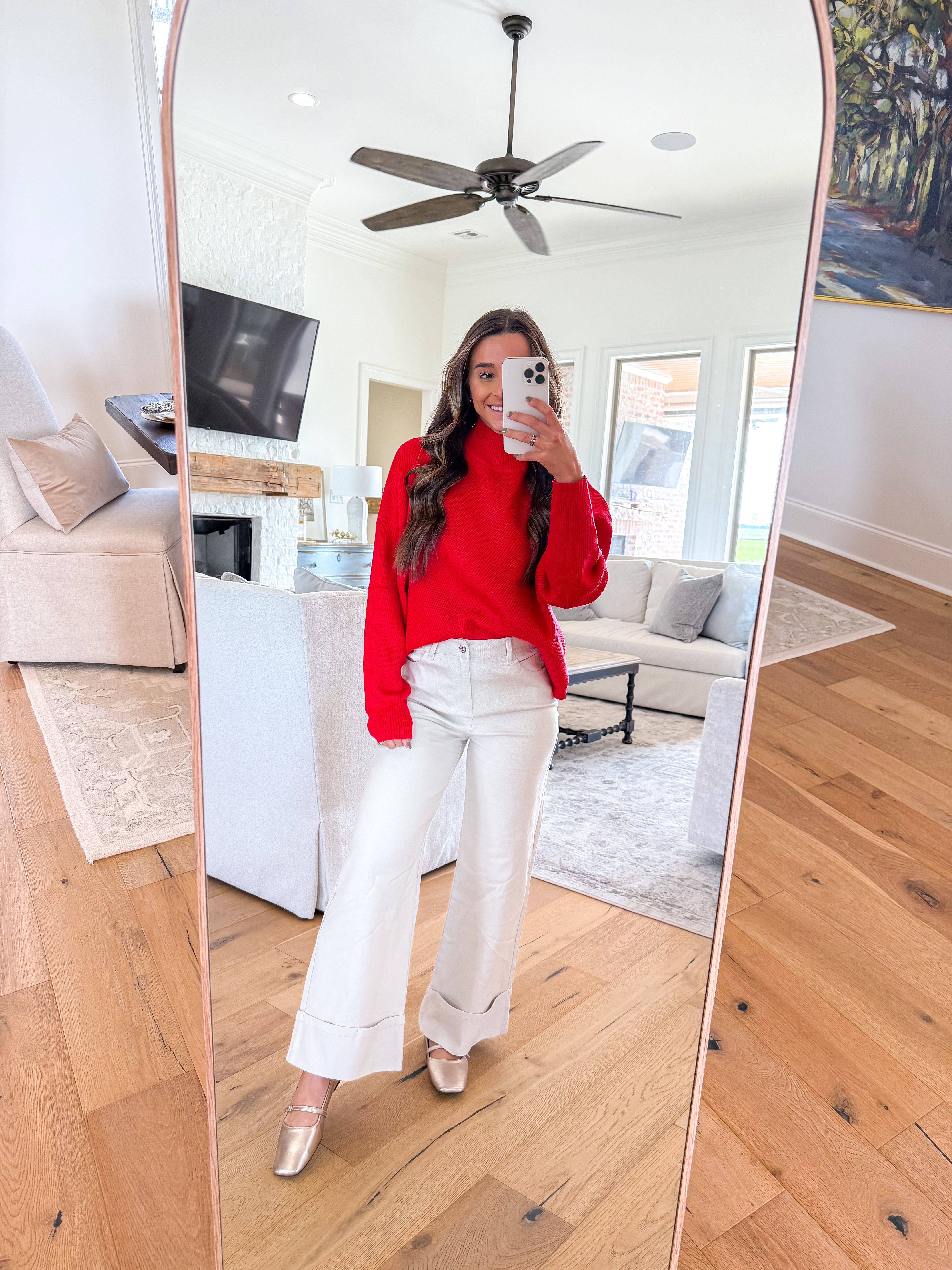 Ember Red Turtleneck Sweater