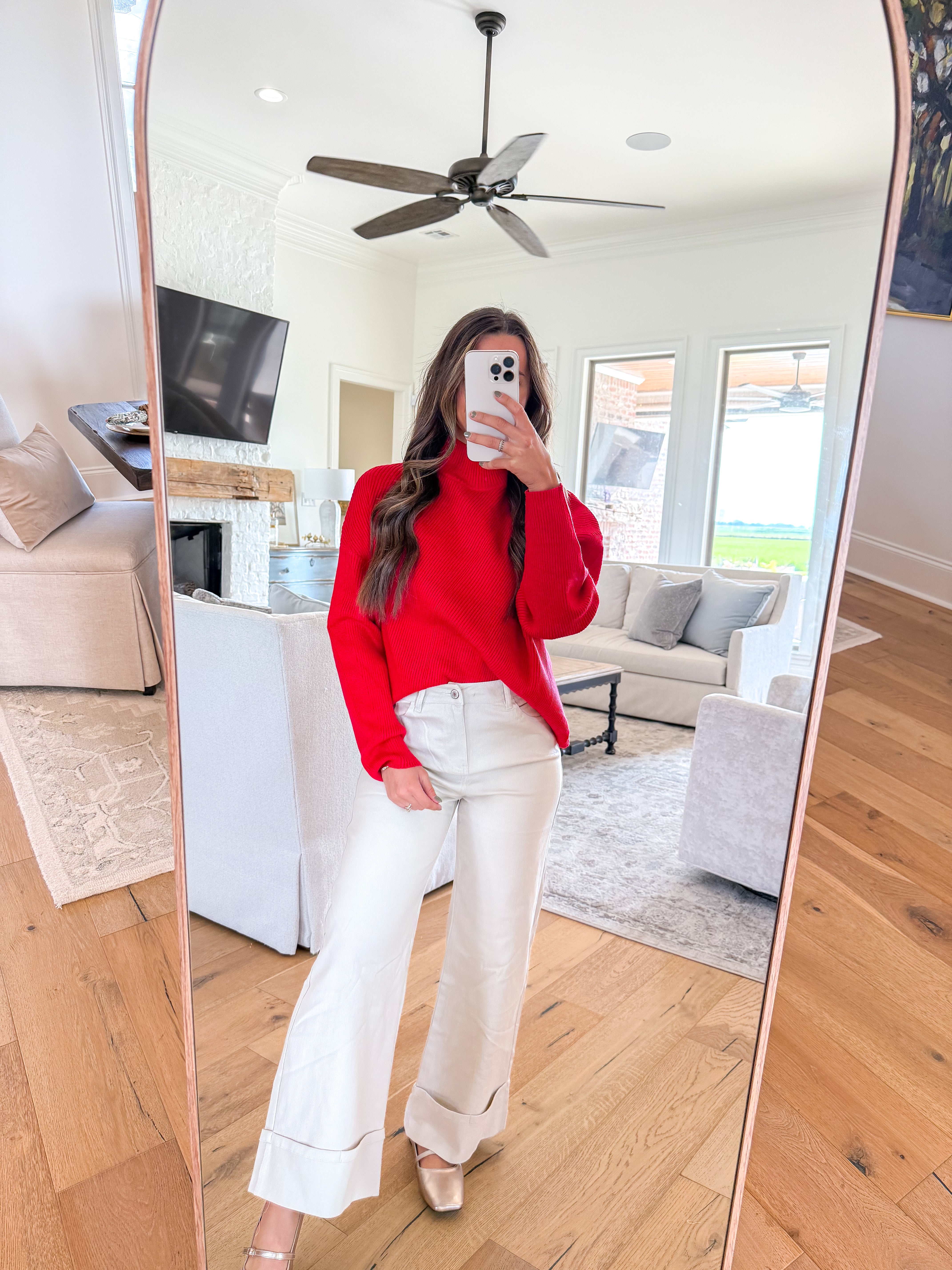 Ember Red Turtleneck Sweater