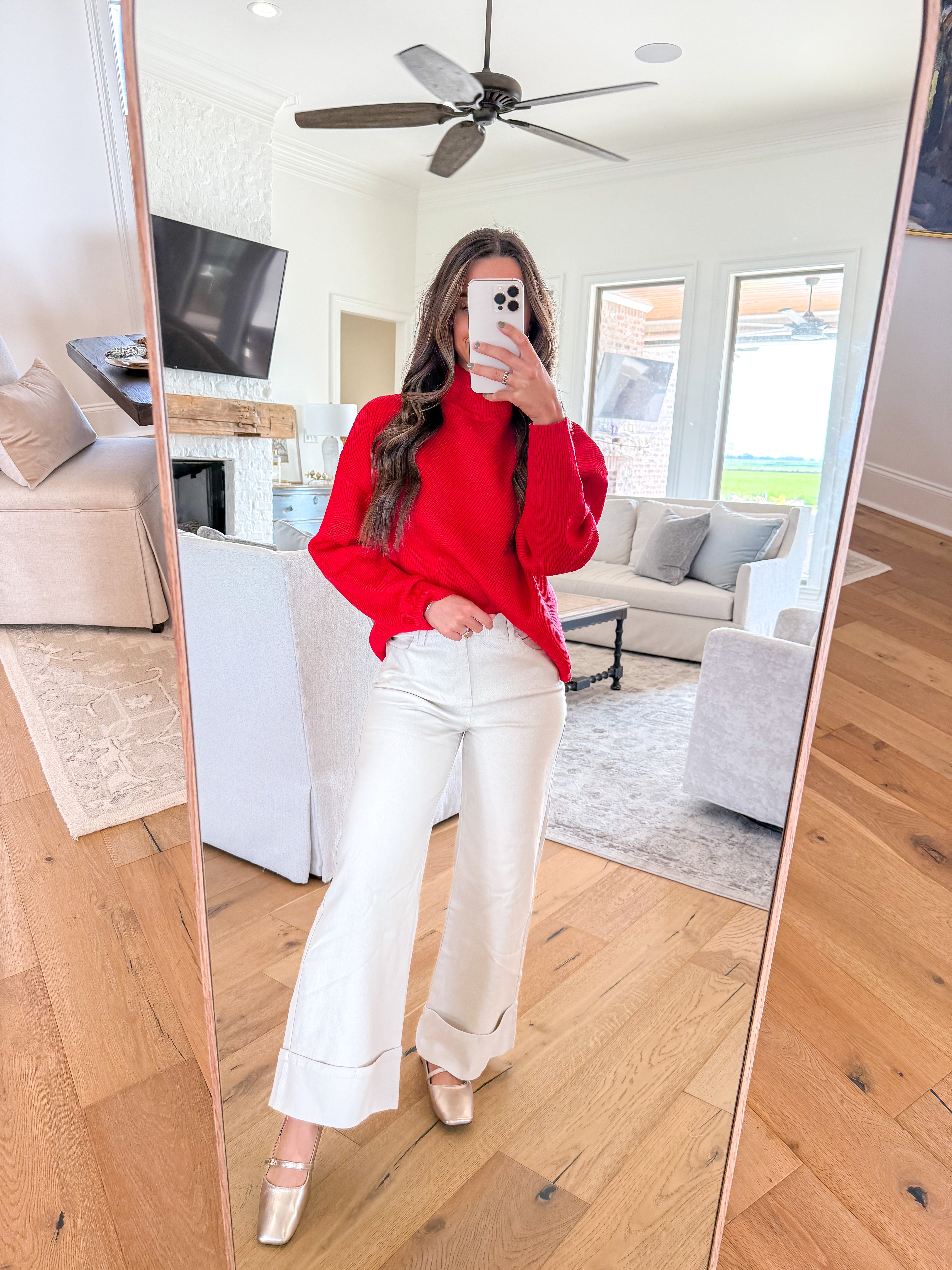 Ember Red Turtleneck Sweater