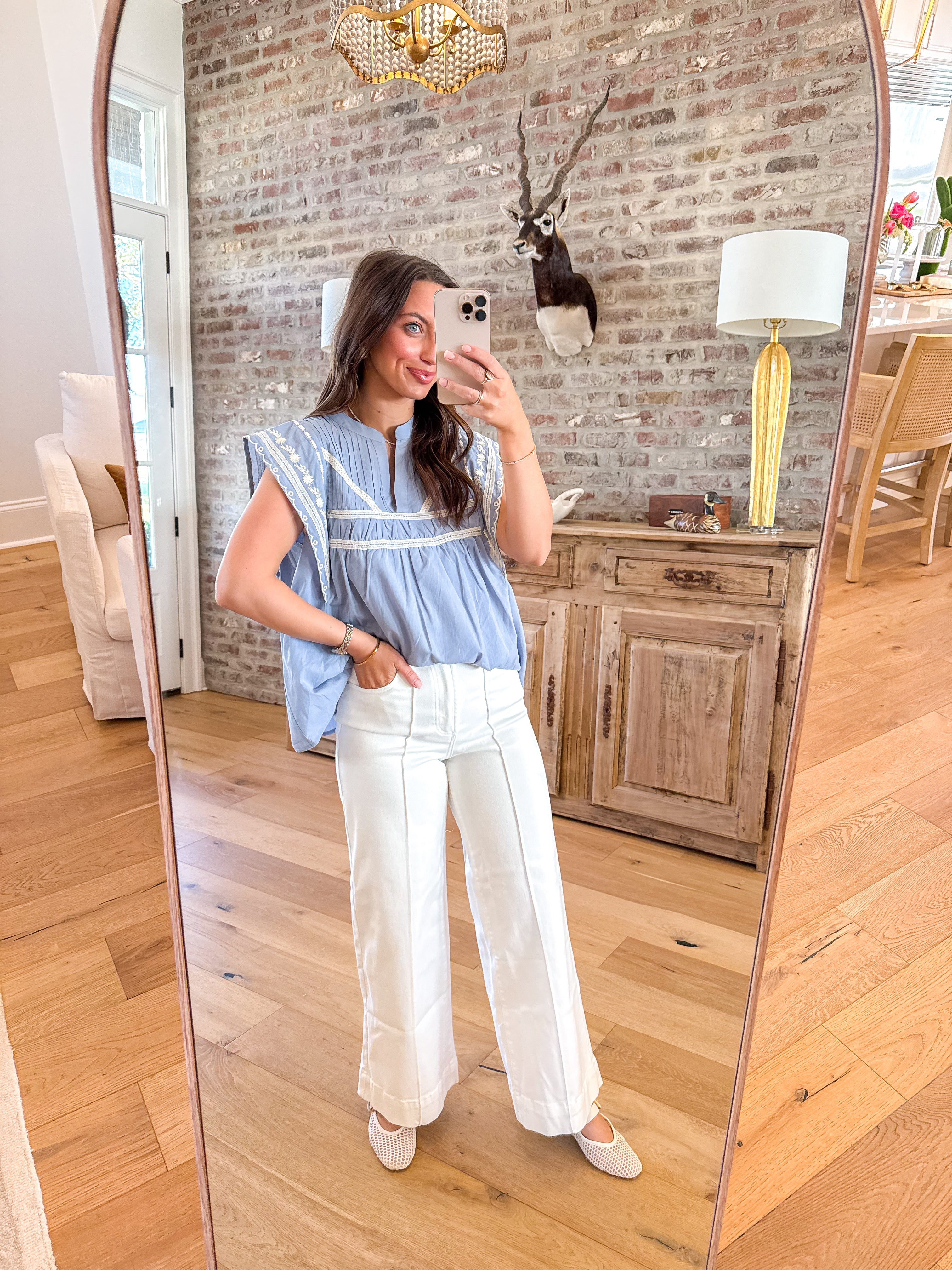 Magnolia Morning Embroidered Blouse