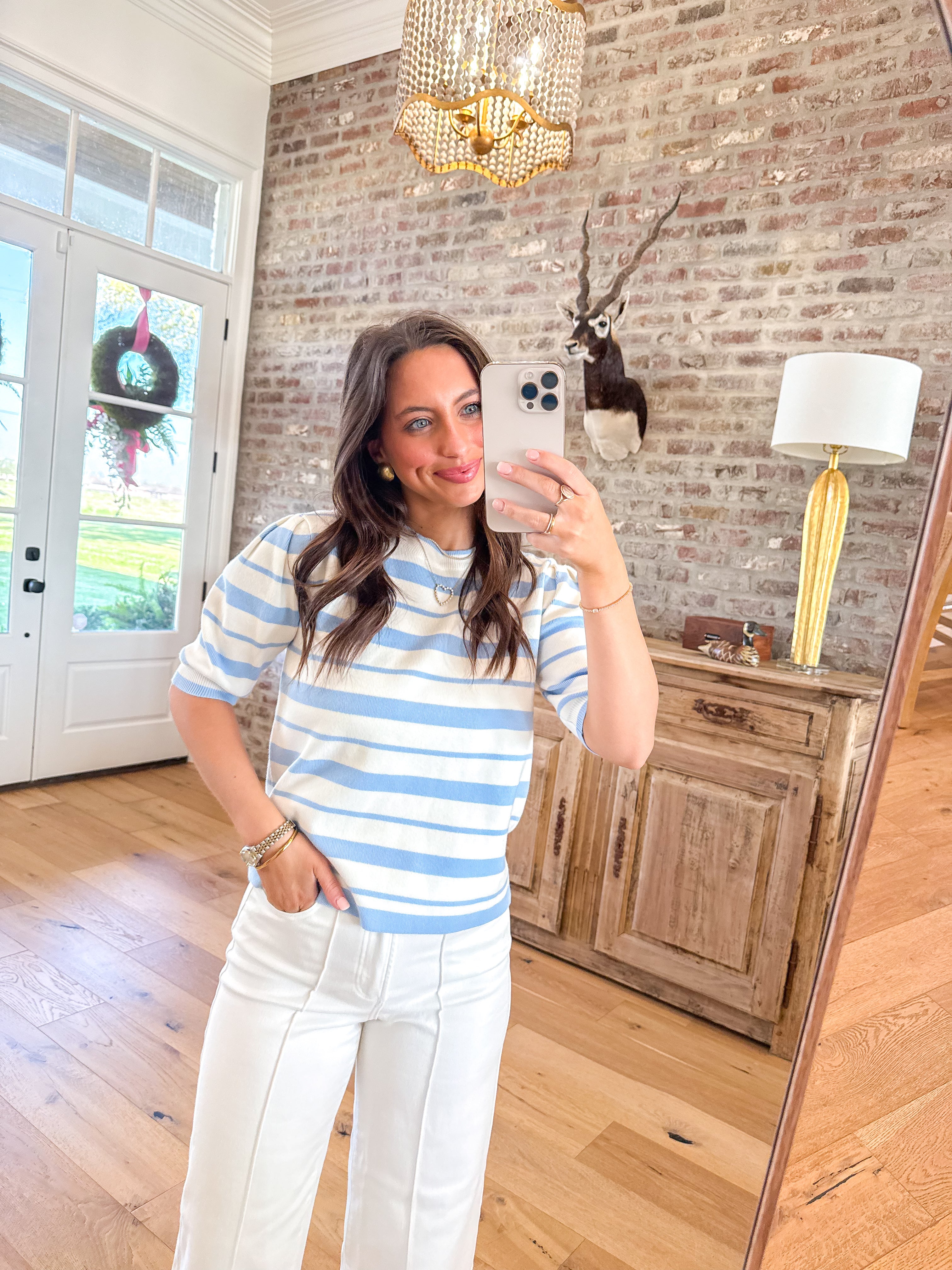 Costal Breeze Striped Knit Top