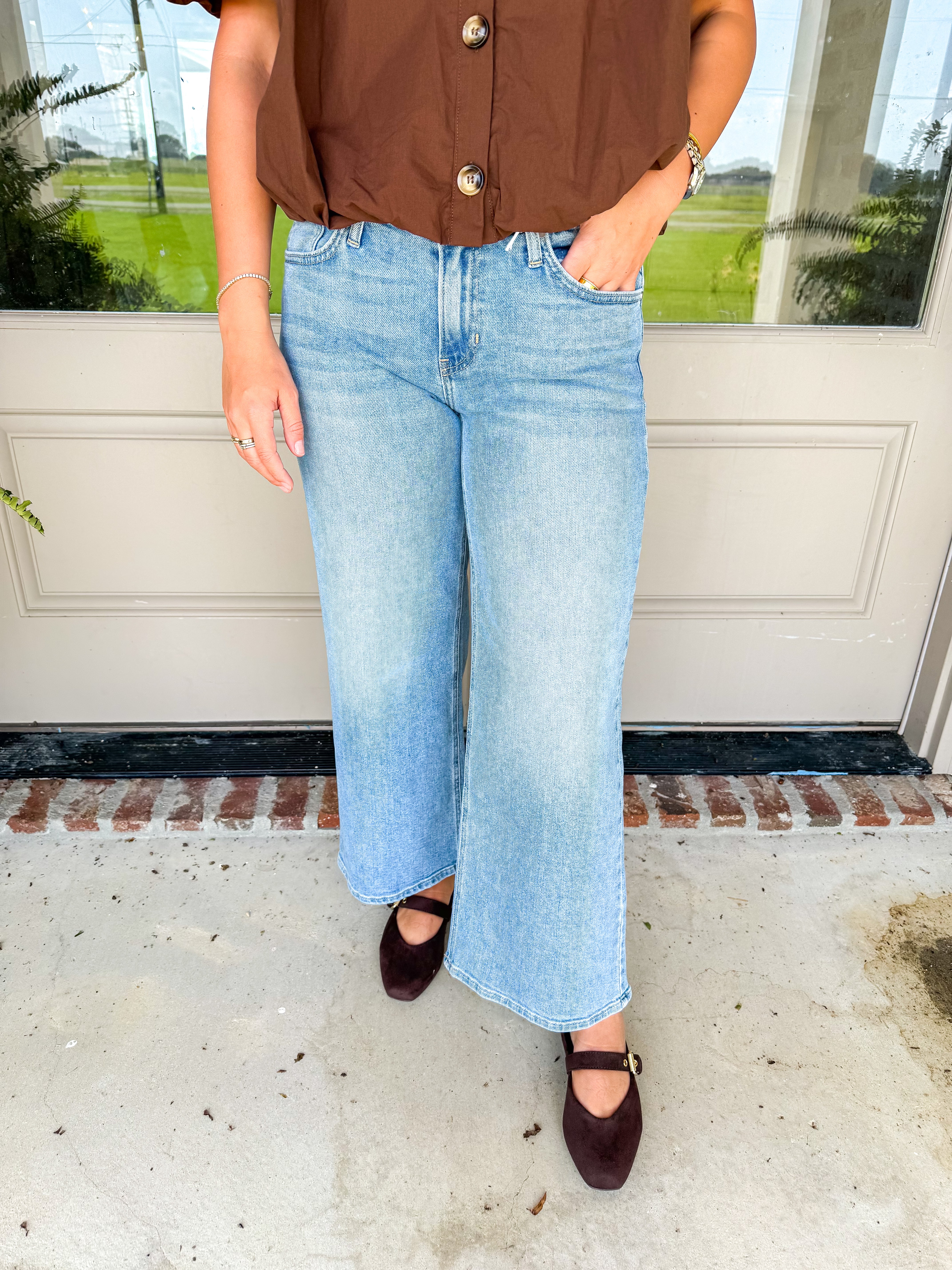 MR Slim Wide Leg Light Denim