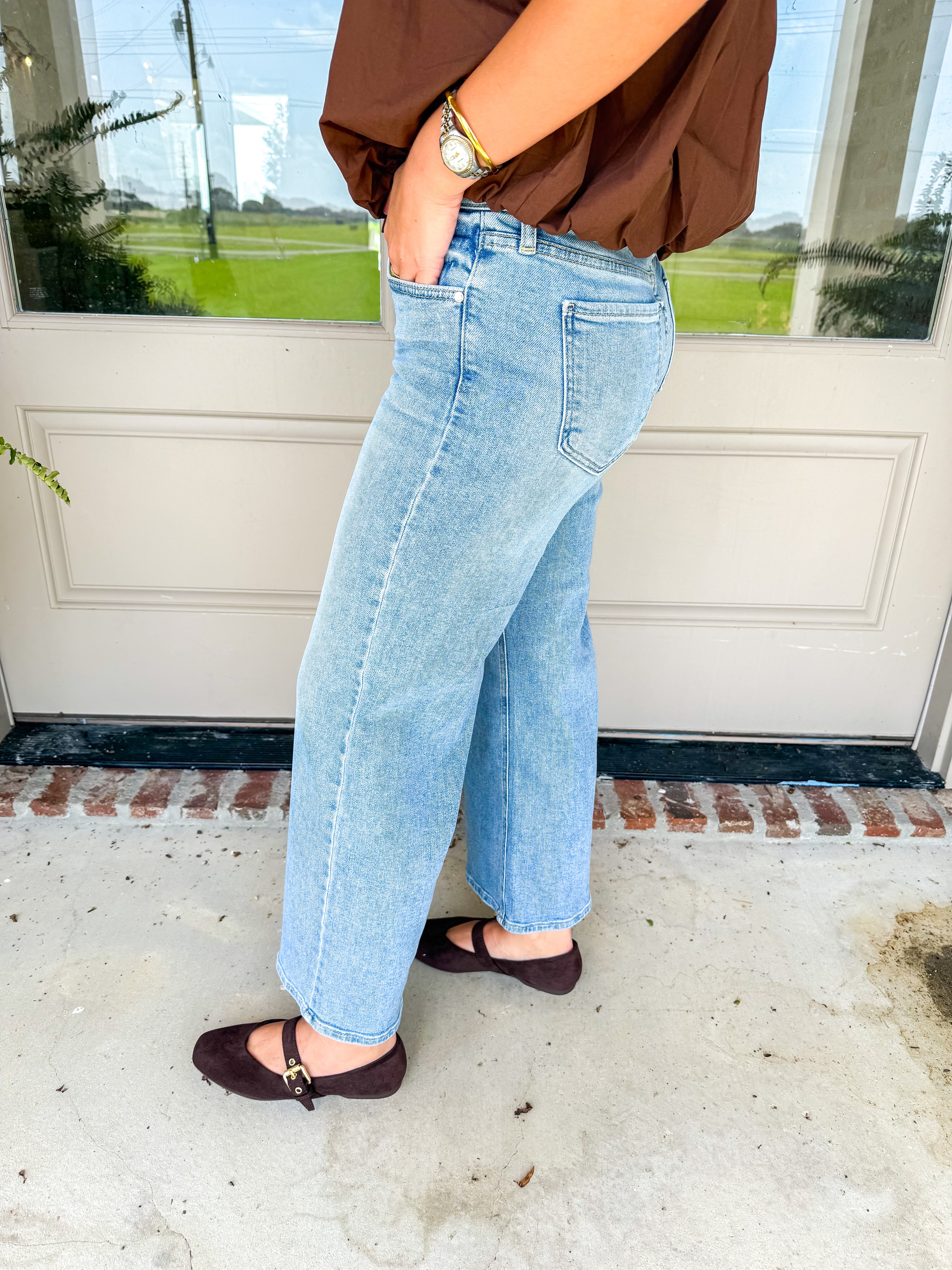 MR Slim Wide Leg Light Denim