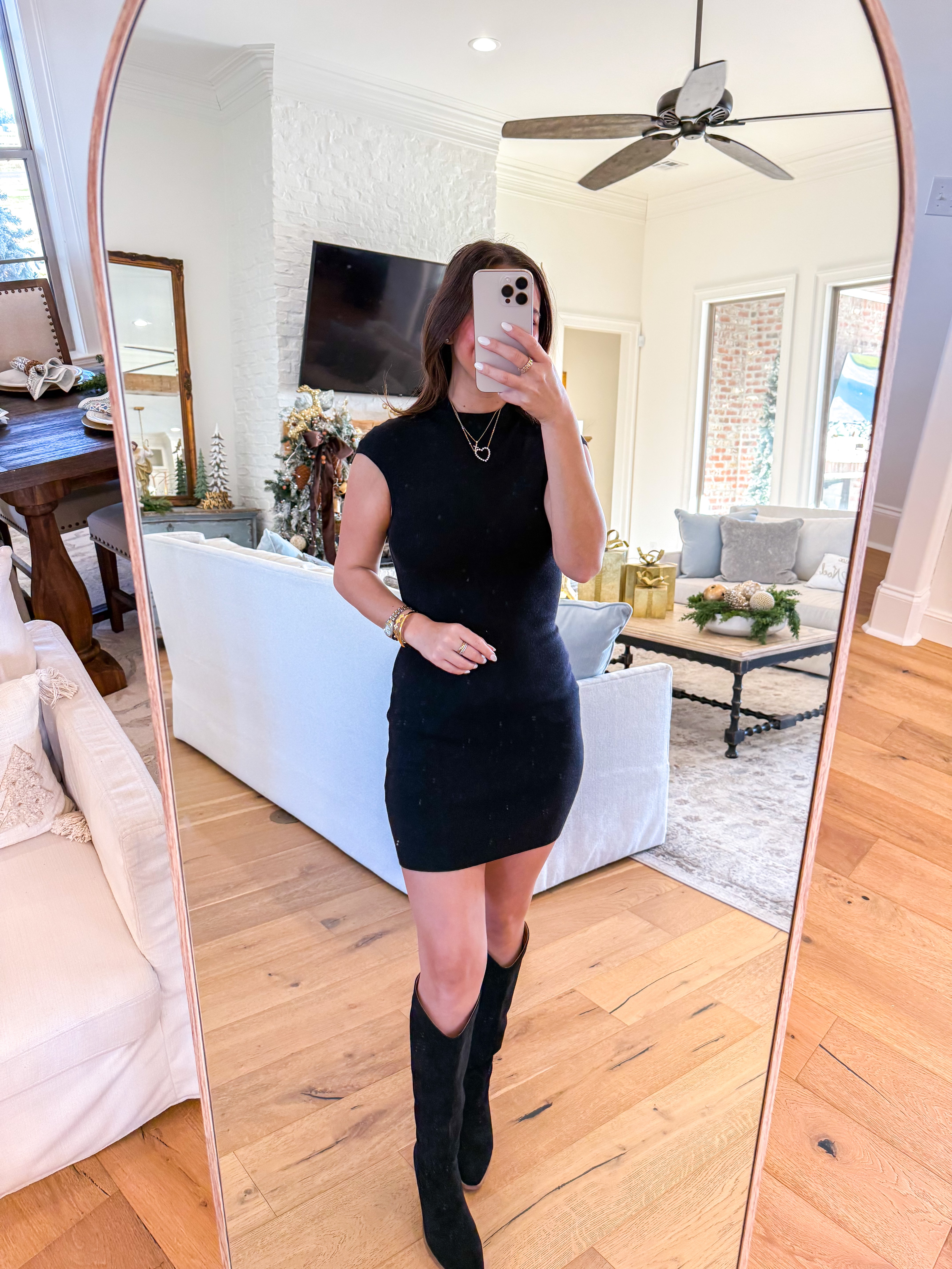 Madison Black Sweater Mini Dress