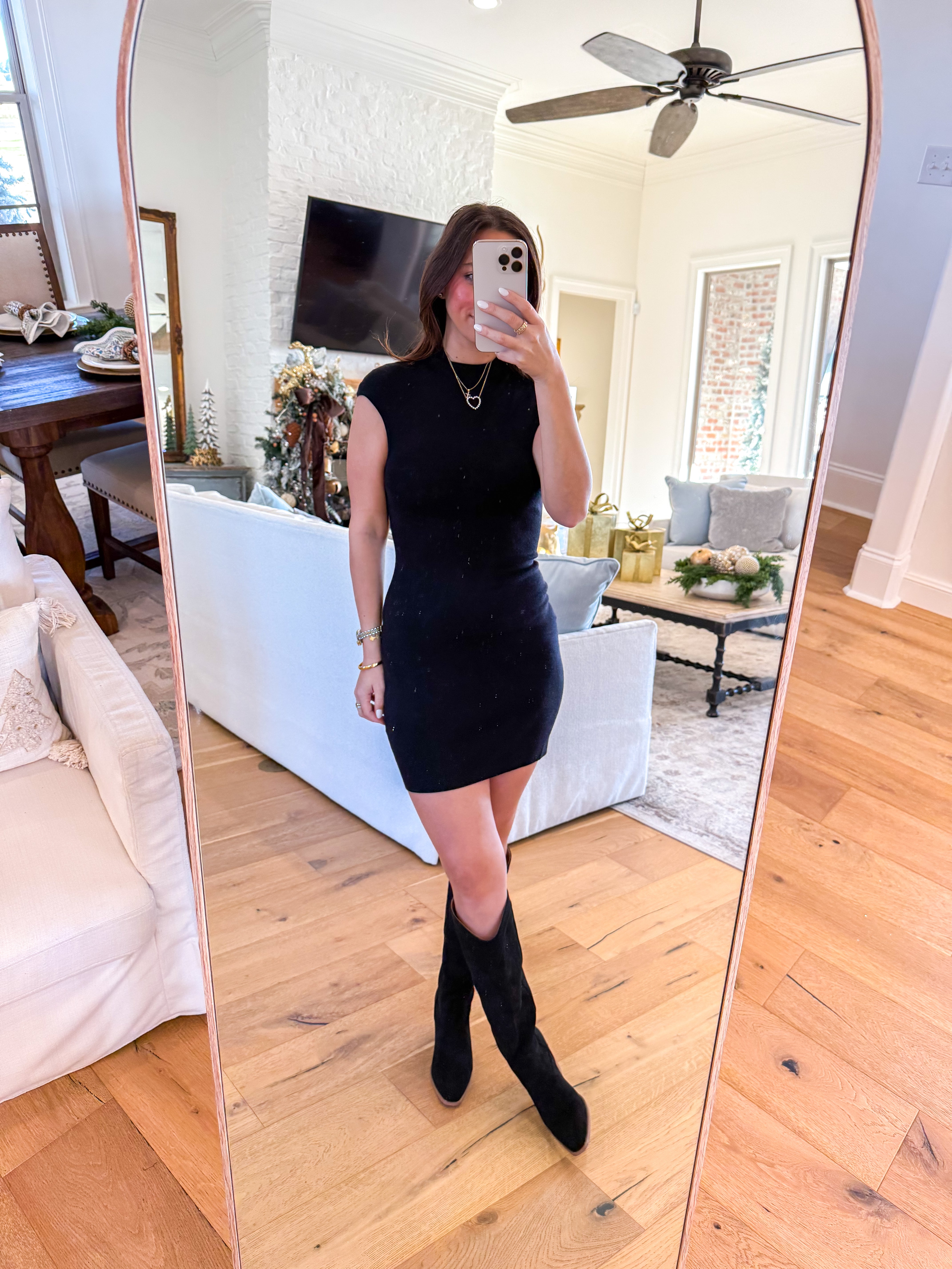 Madison Black Sweater Mini Dress