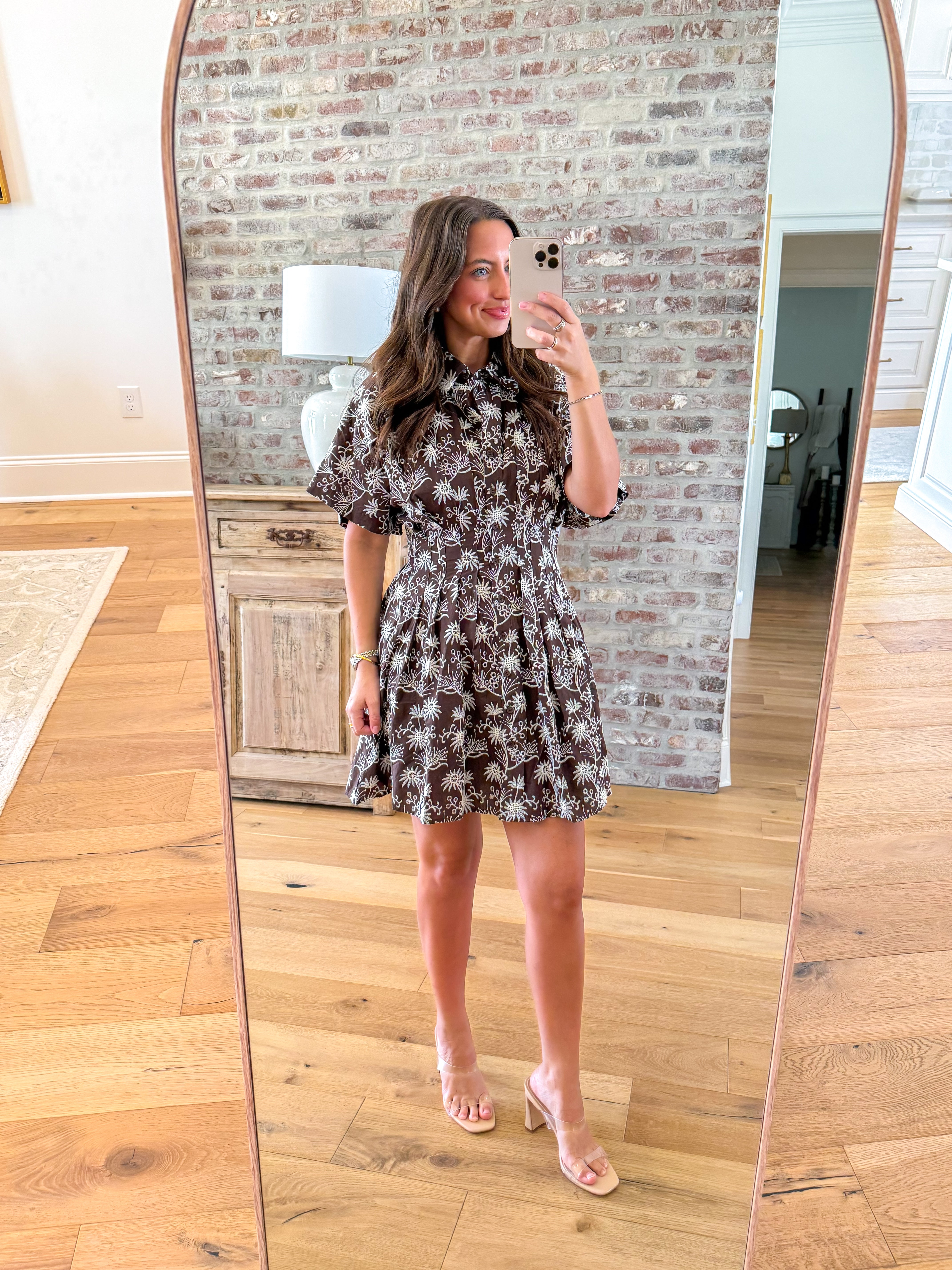 Wildflower Wander Shirt Dress Chocolate