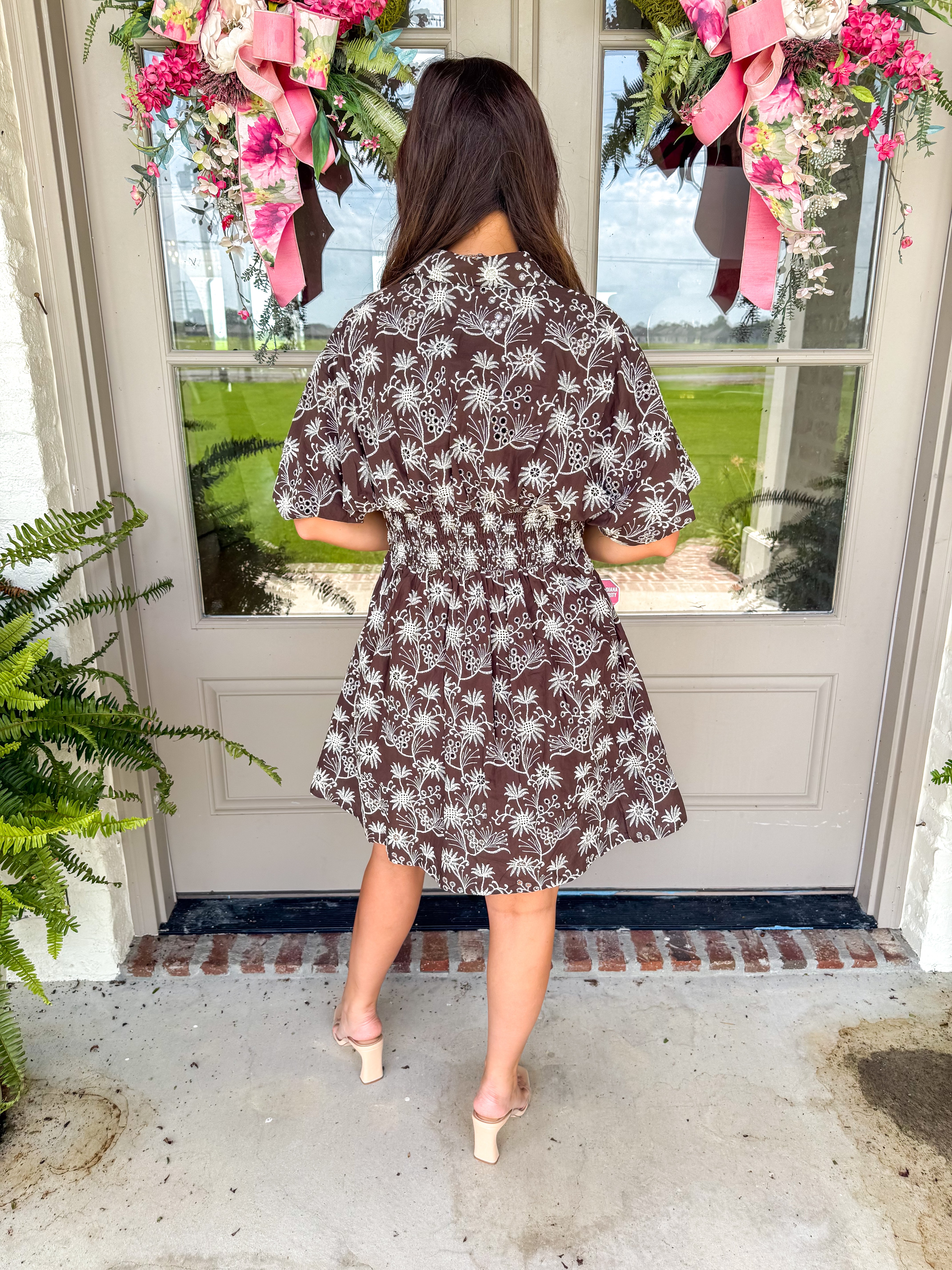 Wildflower Wander Shirt Dress Chocolate