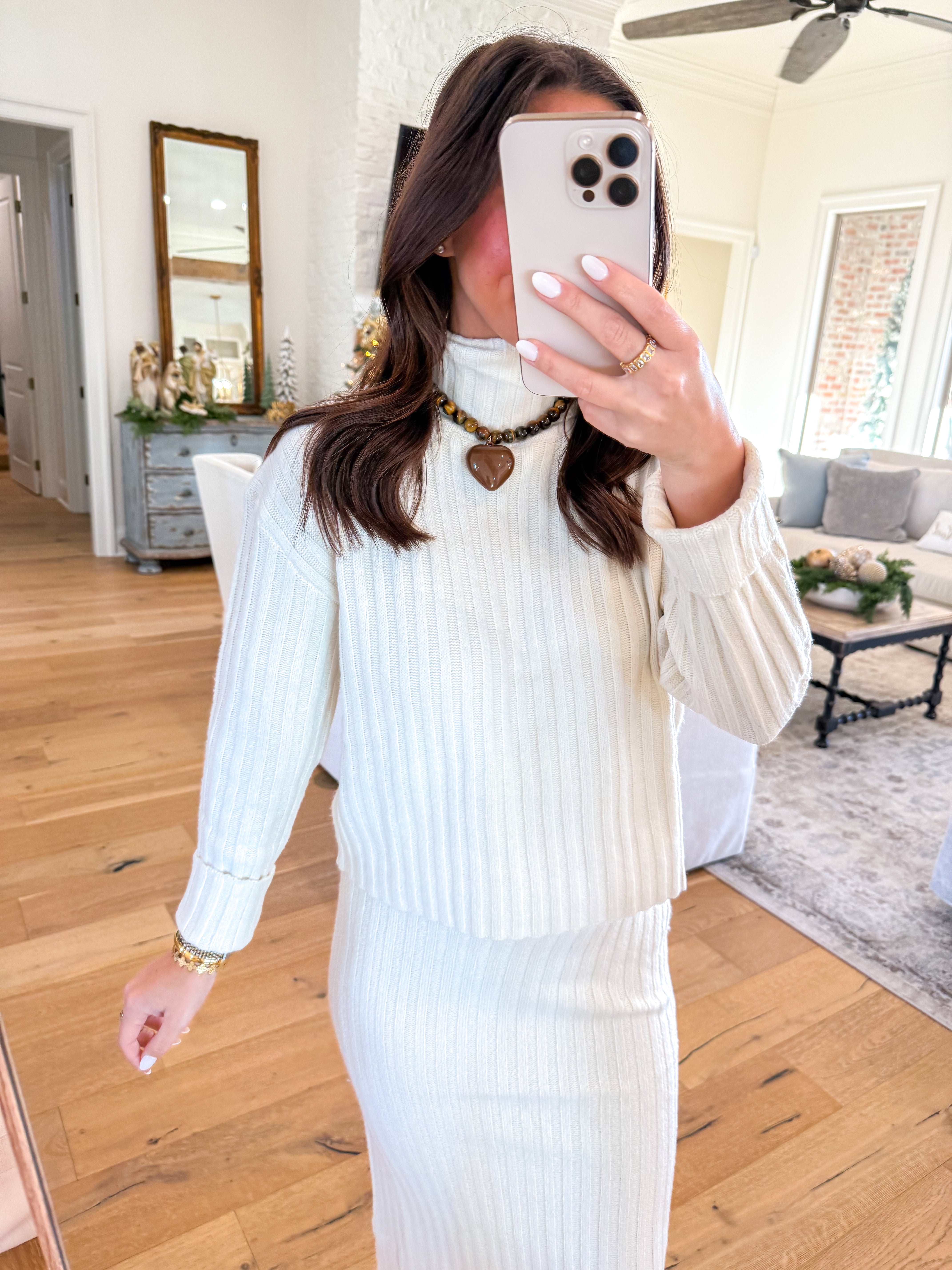 Cosette Ivory Sweater Set
