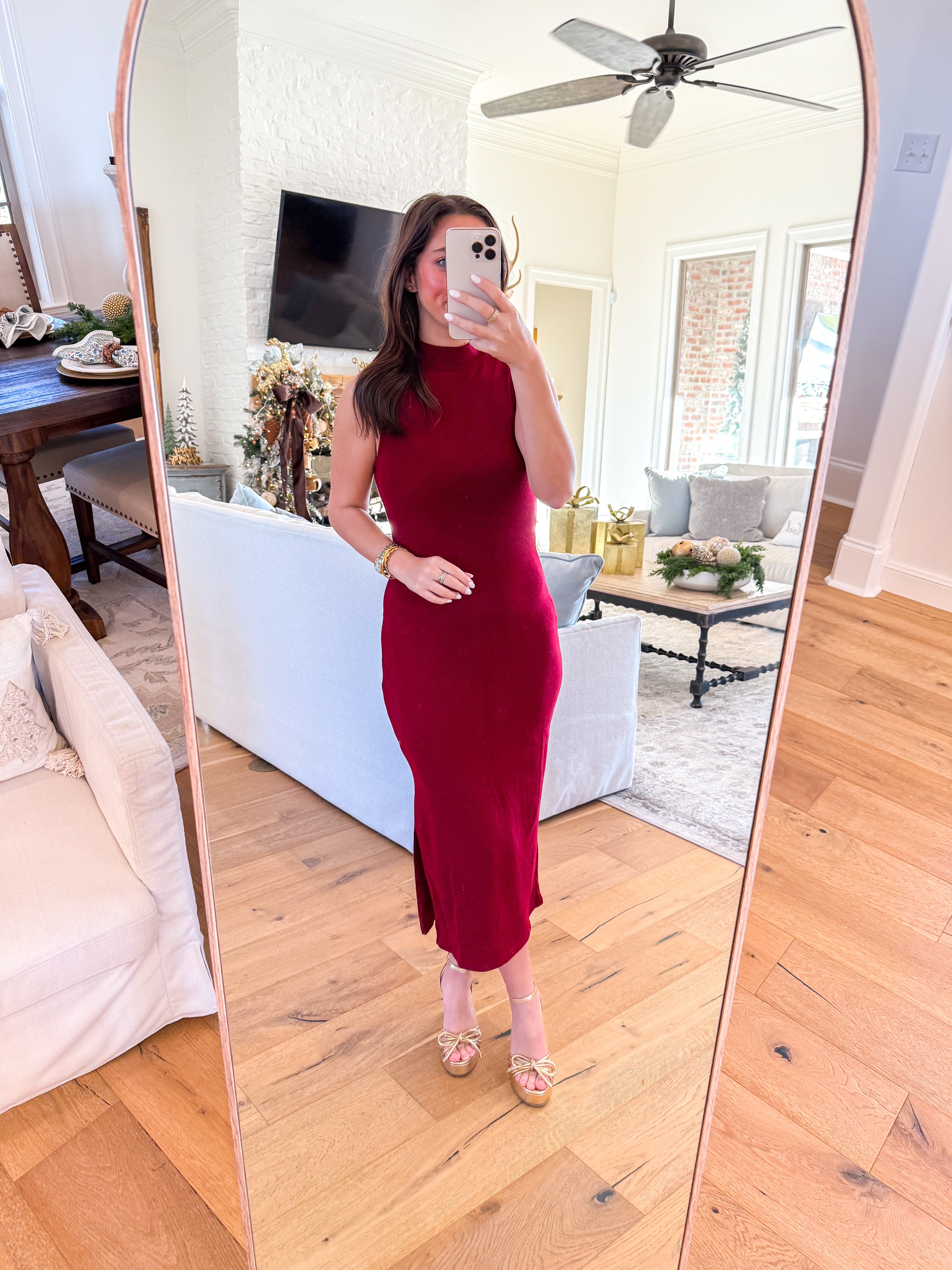 Cliffside Deep Red Midi