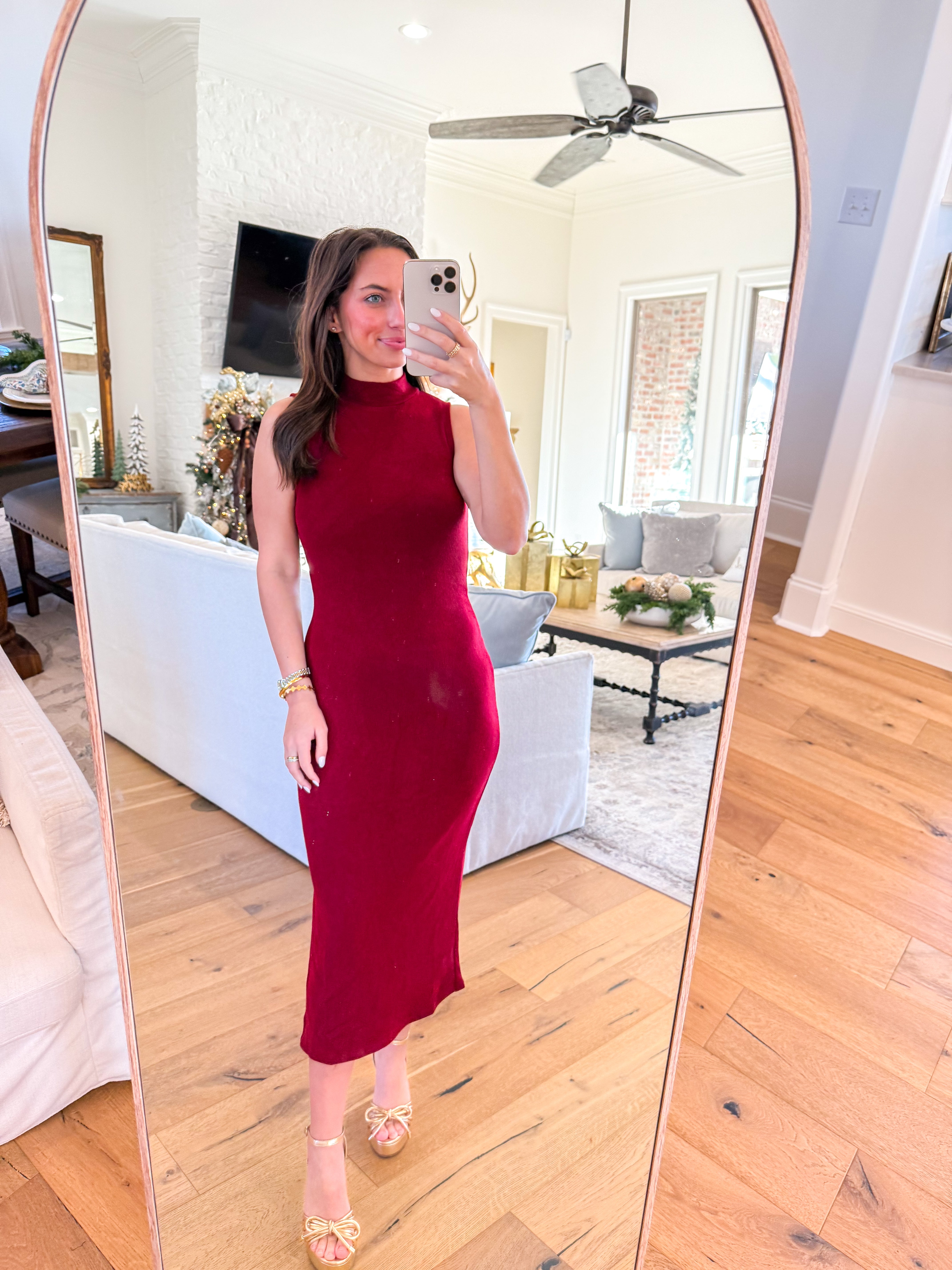 Cliffside Deep Red Midi