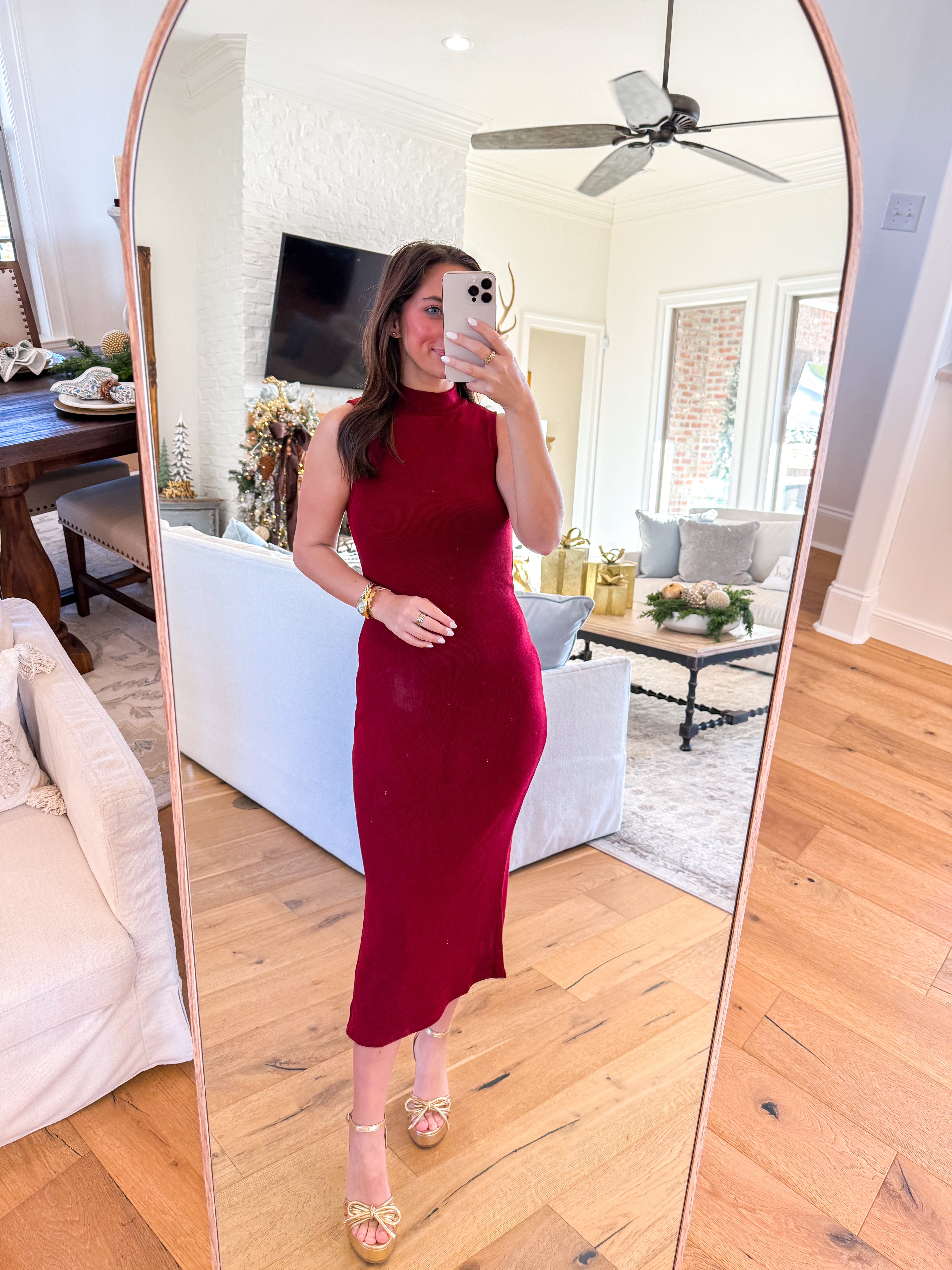 Cliffside Deep Red Midi