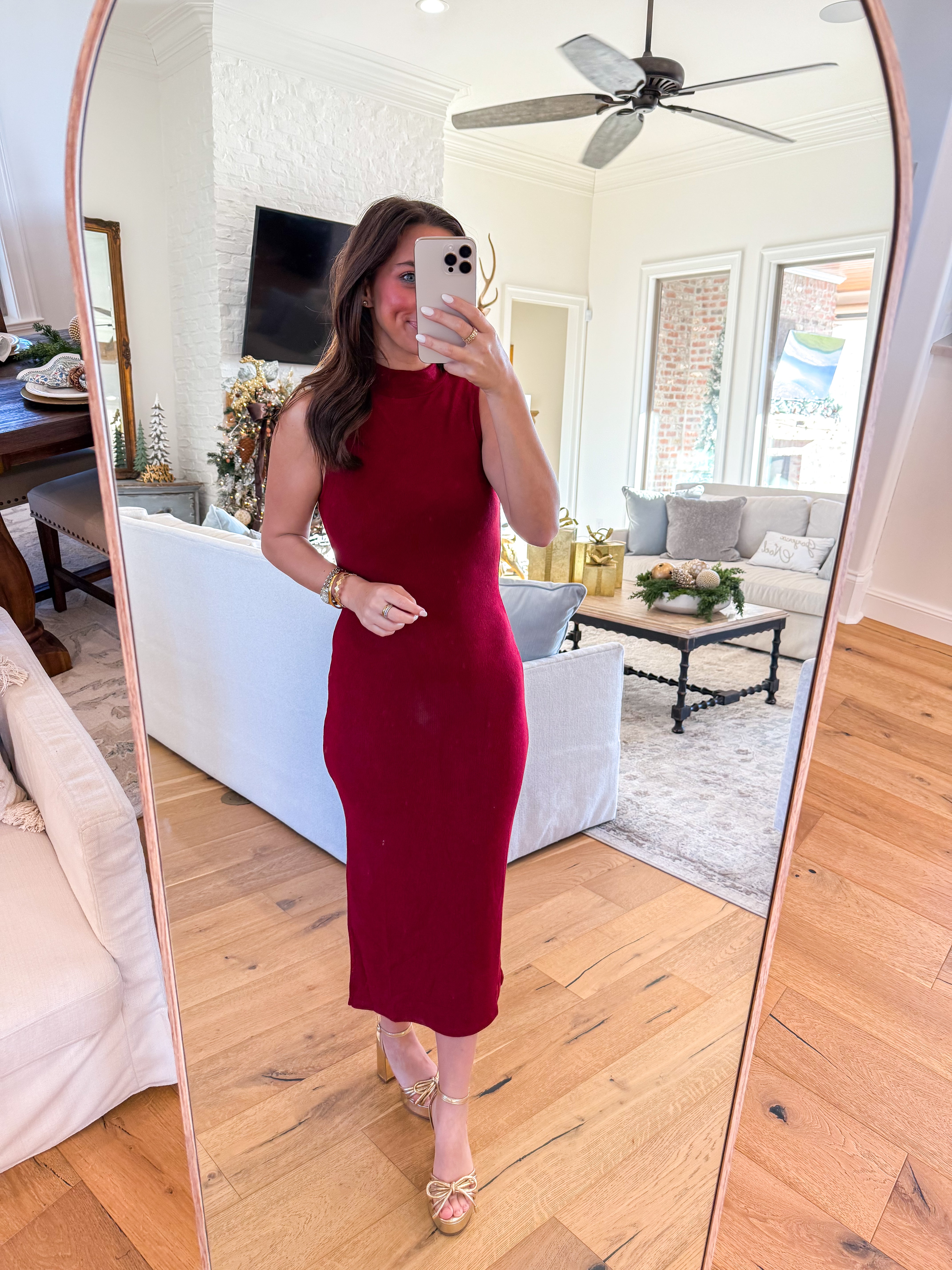 Cliffside Deep Red Midi