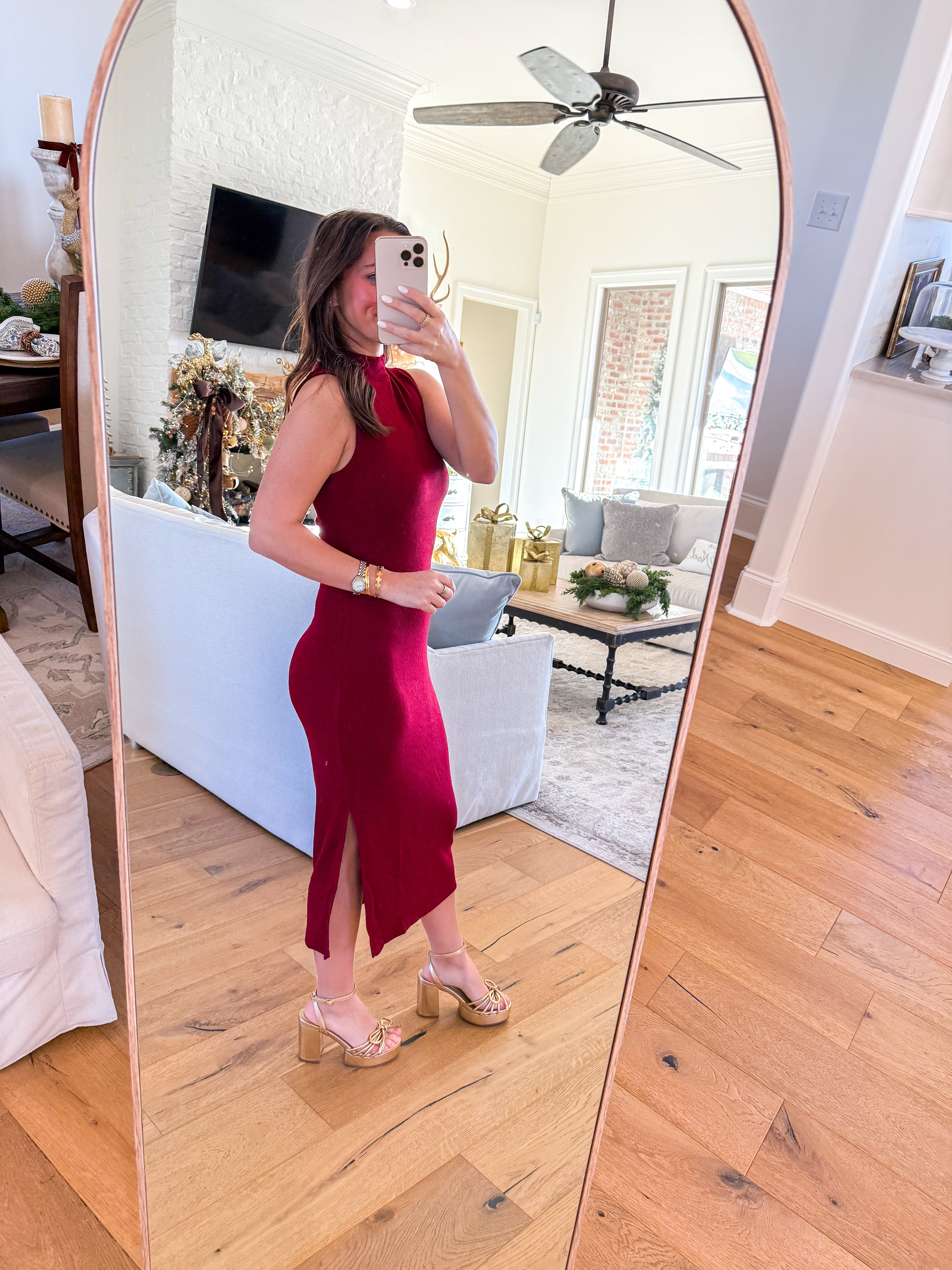 Cliffside Deep Red Midi