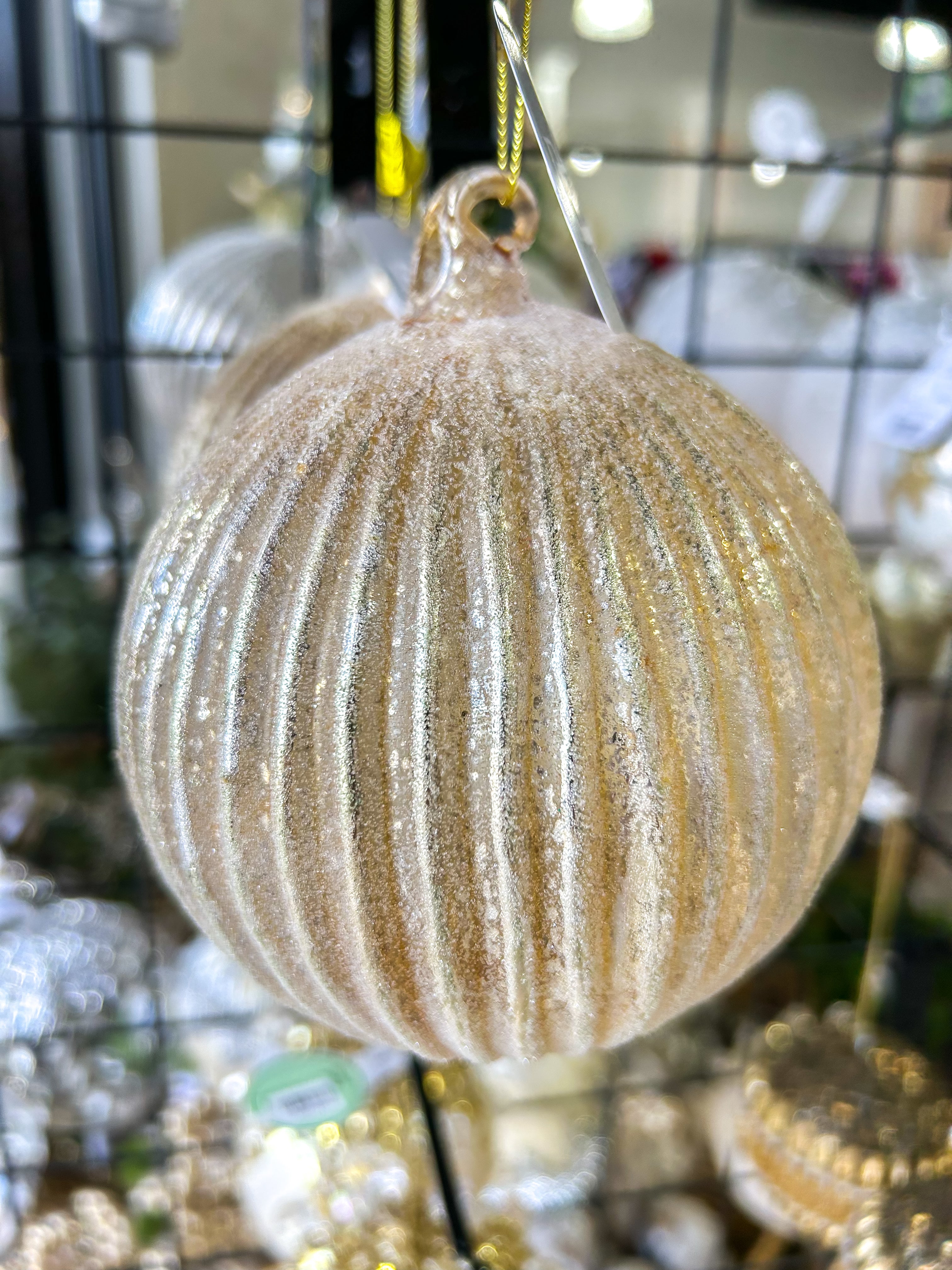 5'' Mercury Ribbed Ball Ornament