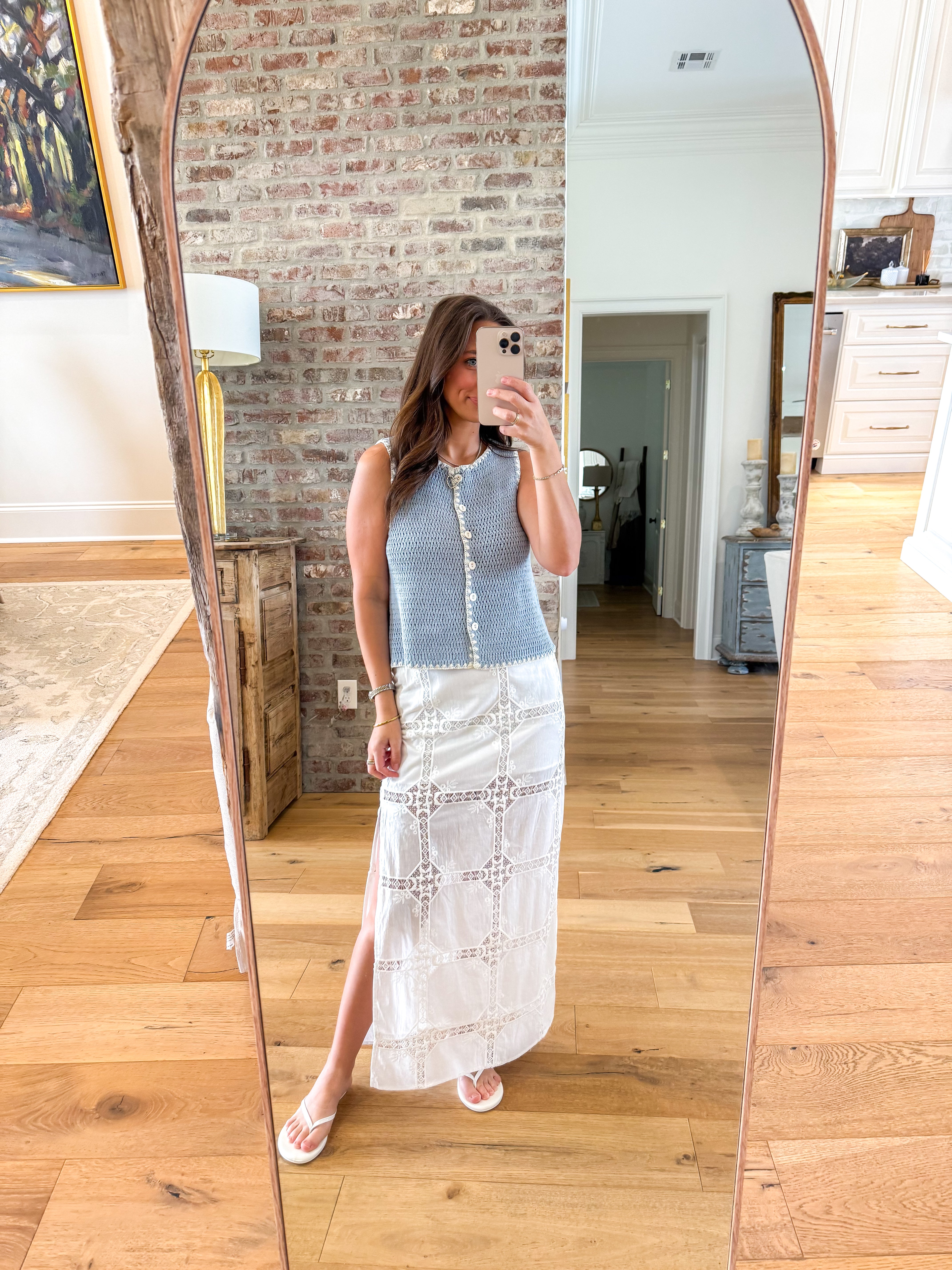 Annya Sweater Vest Ice Blue