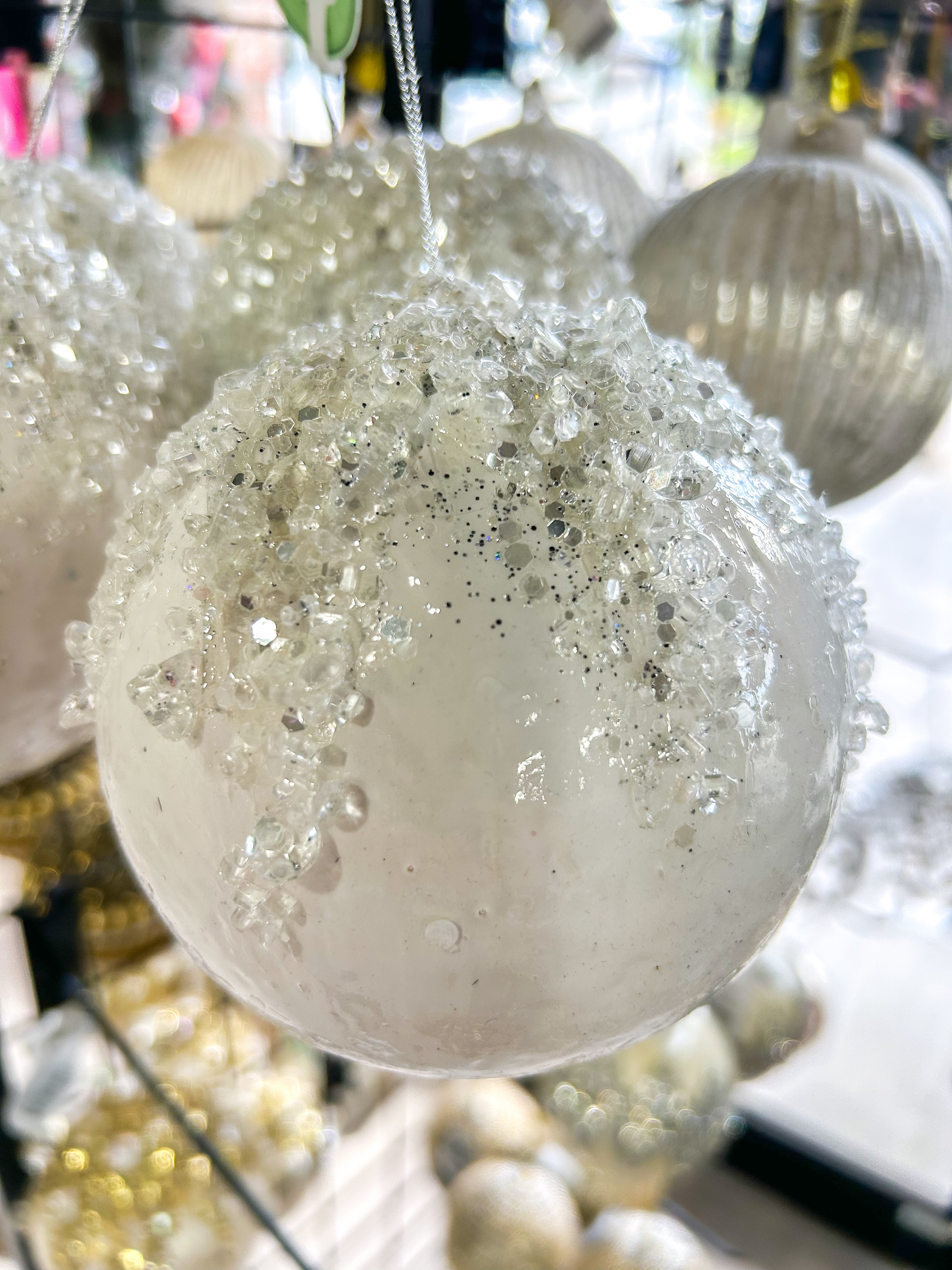 5'' Ice Crystal Ball Ornament