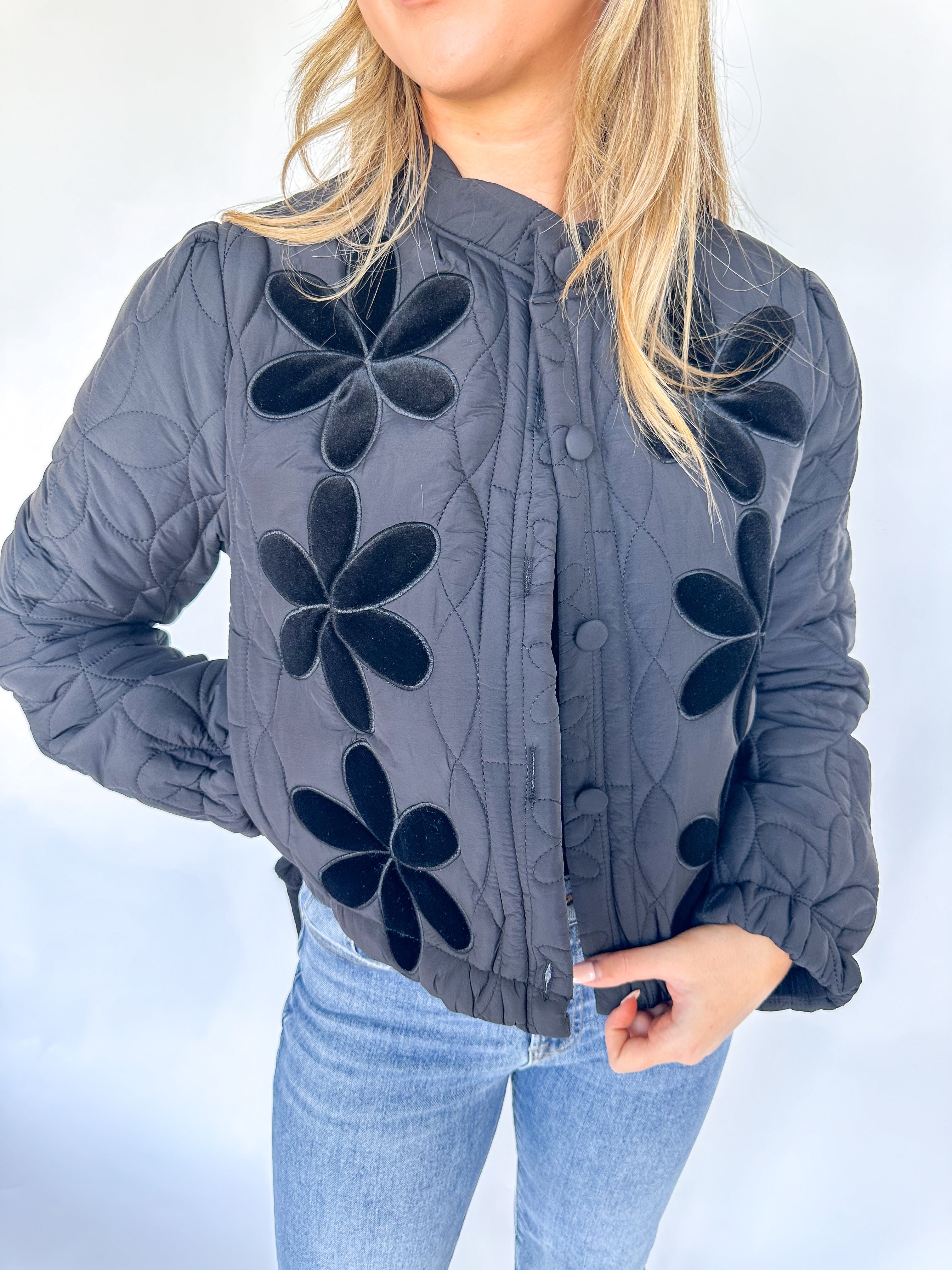 Quilted Patch Embroidery Jacket