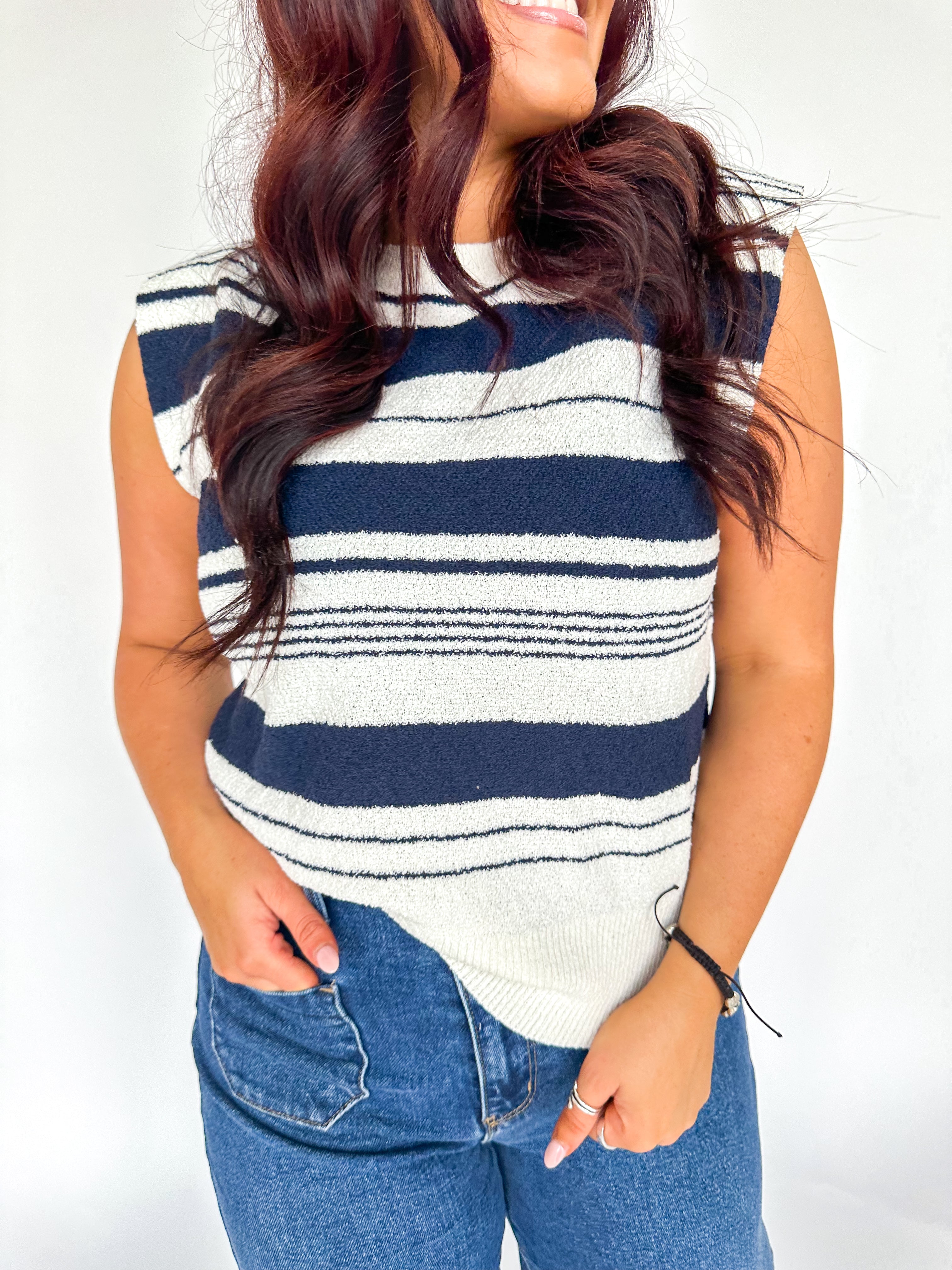 A Place To Be Striped Knit Top